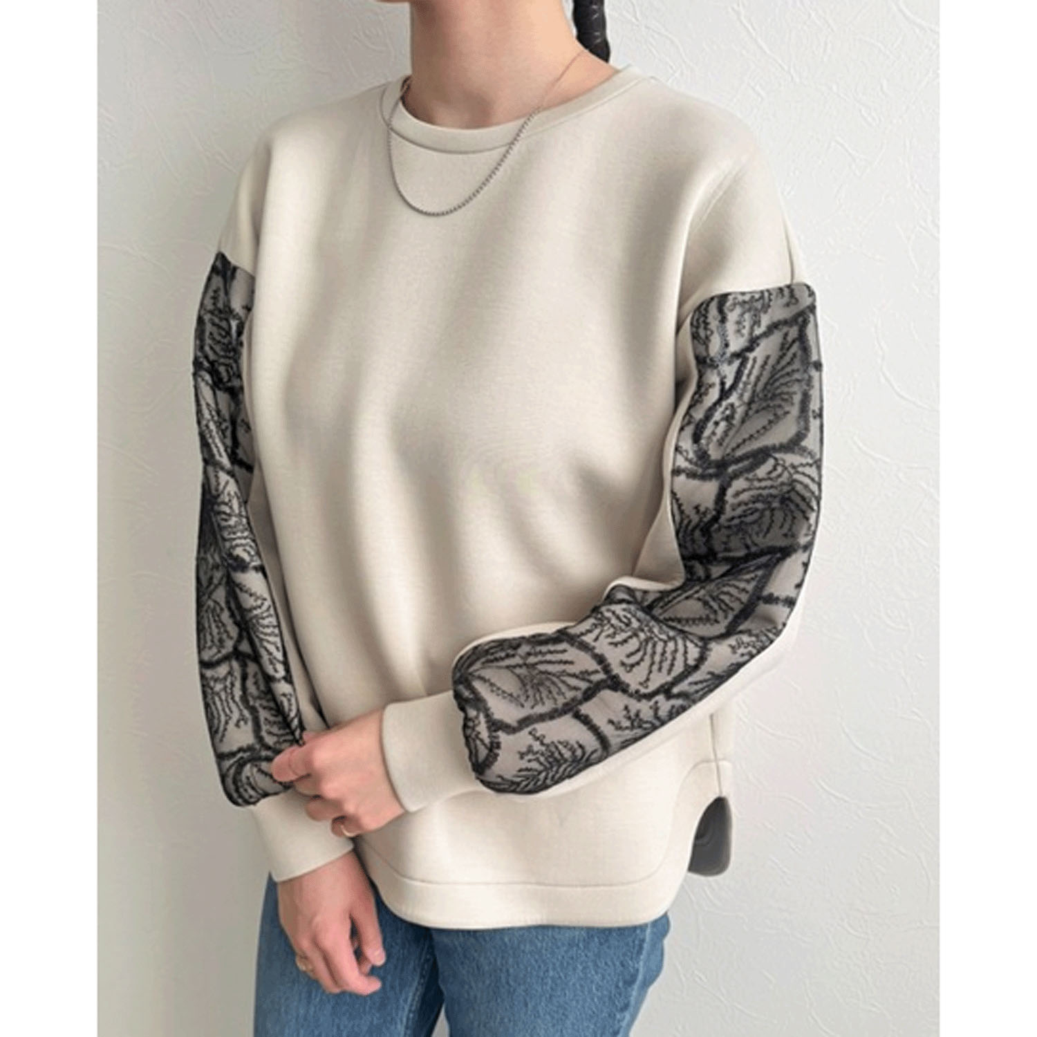 LHELBIE レーススリーブトップス - 画像1