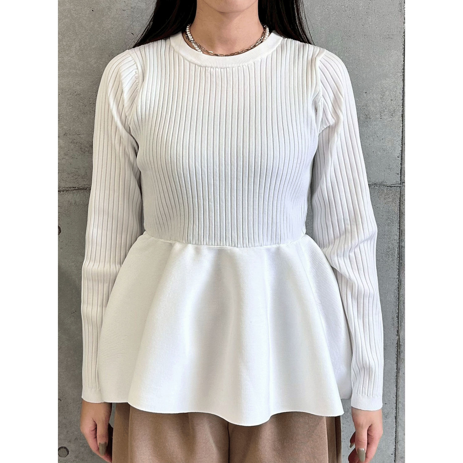 ROSIEE 裾ペプラムKnit - 画像2