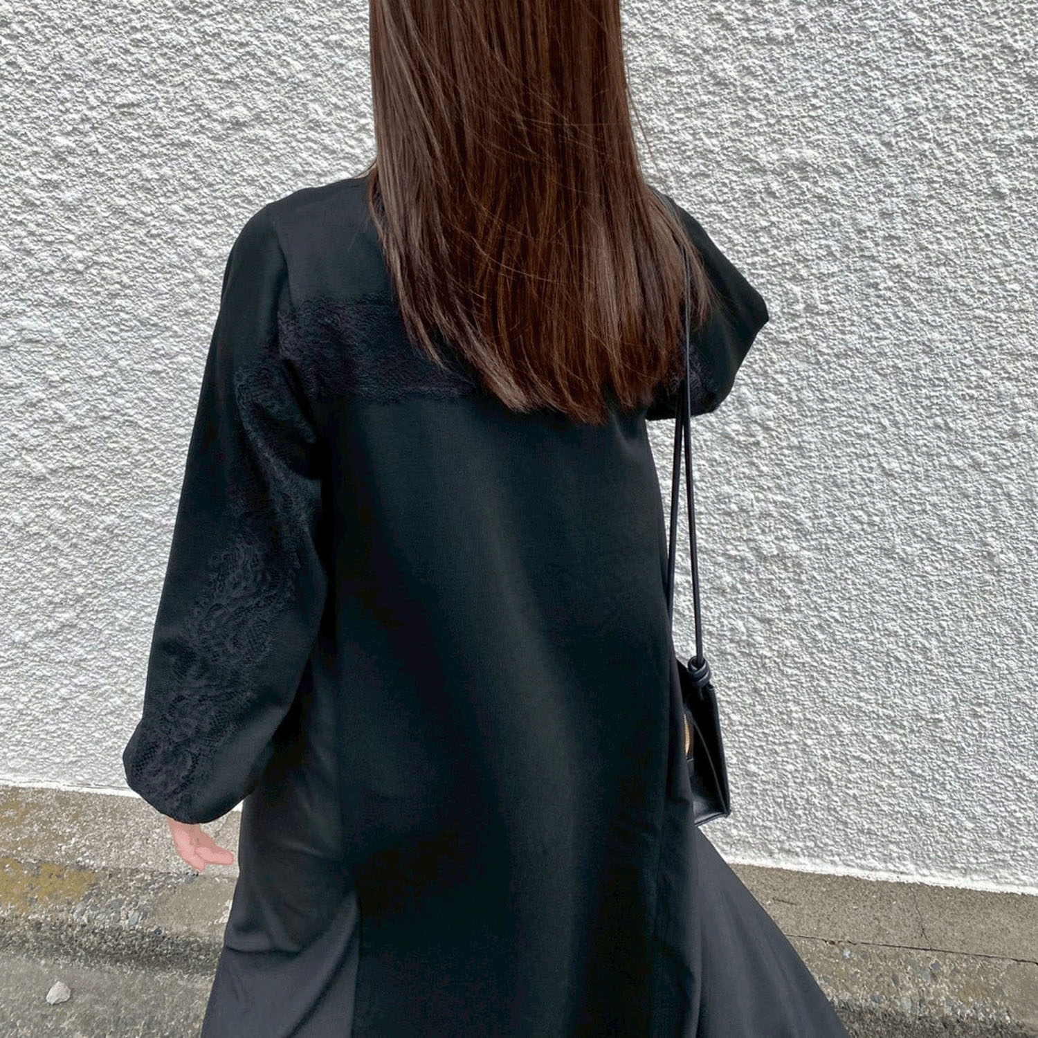 【Insta Live】ROSIEE 後レースライン布帛ニットワンピース - 画像13