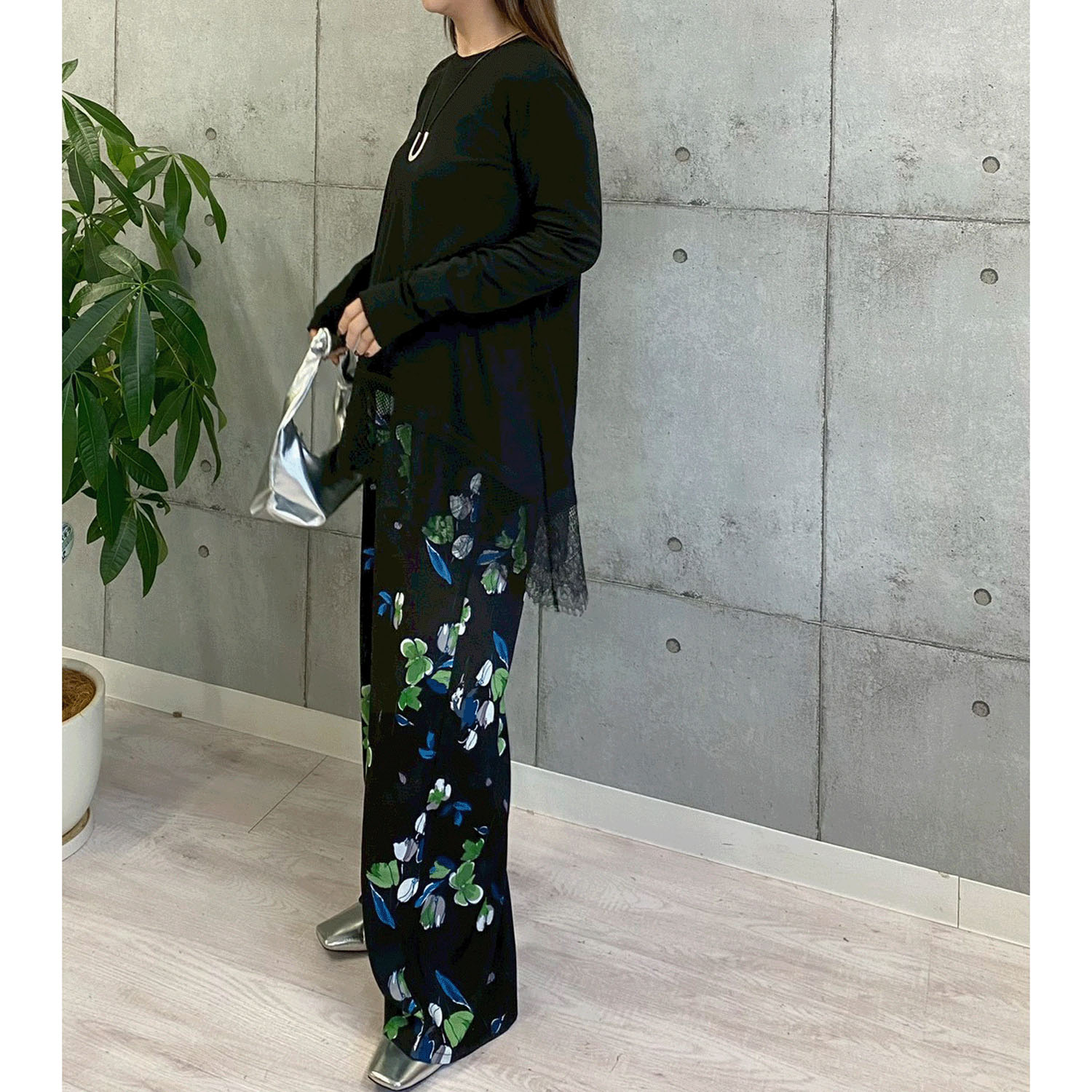 ROSIEE ニュアンス花柄イージーパンツ - 画像6