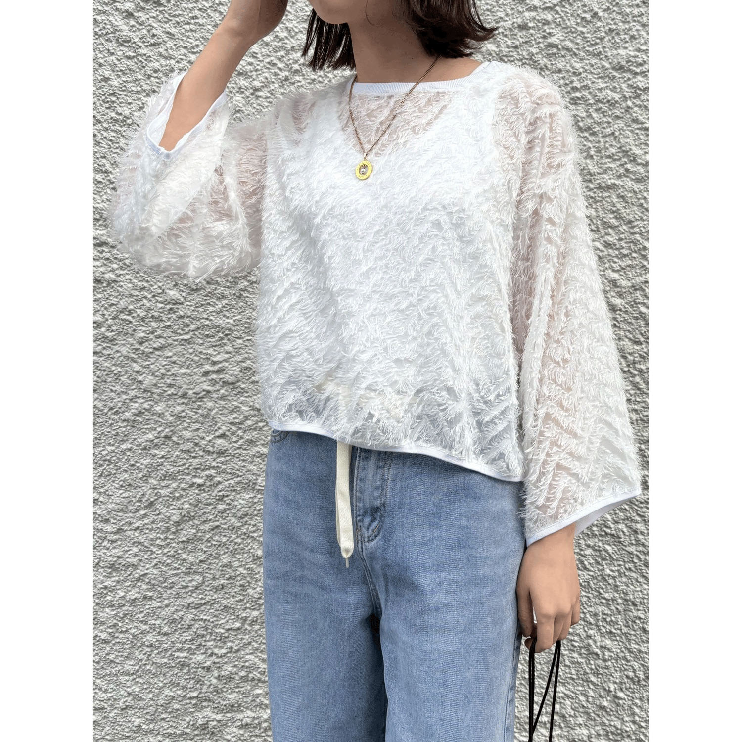 ROSIEE フリンジジャガードTOPS - 画像5