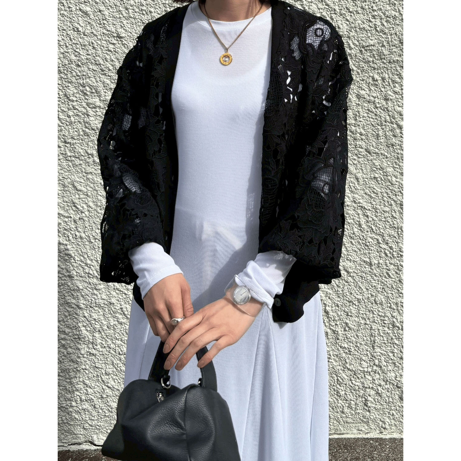 ROSIEE レースチュールドッキングカーディガン - 画像10