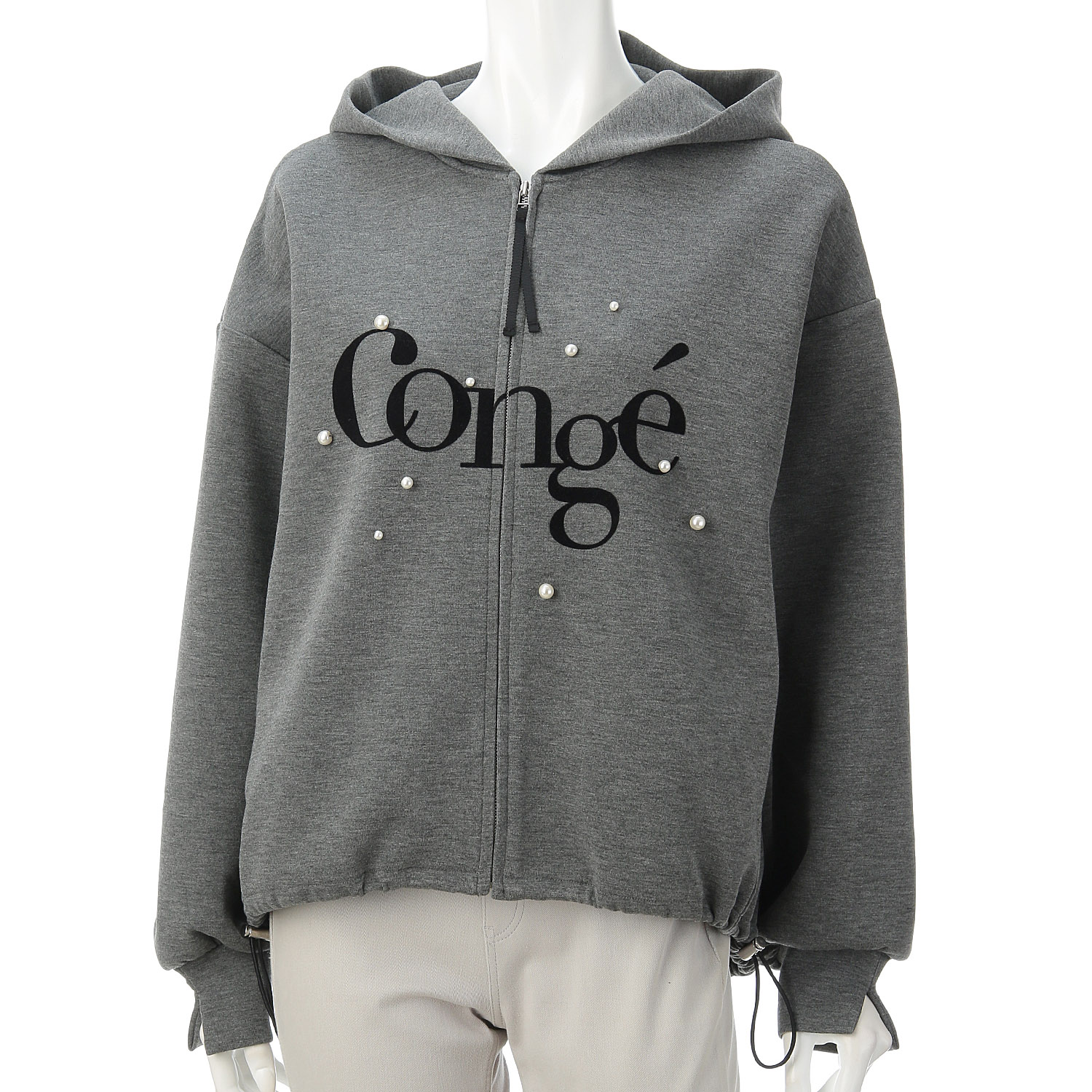 LHELBIE パールロゴジップパーカー - 画像8