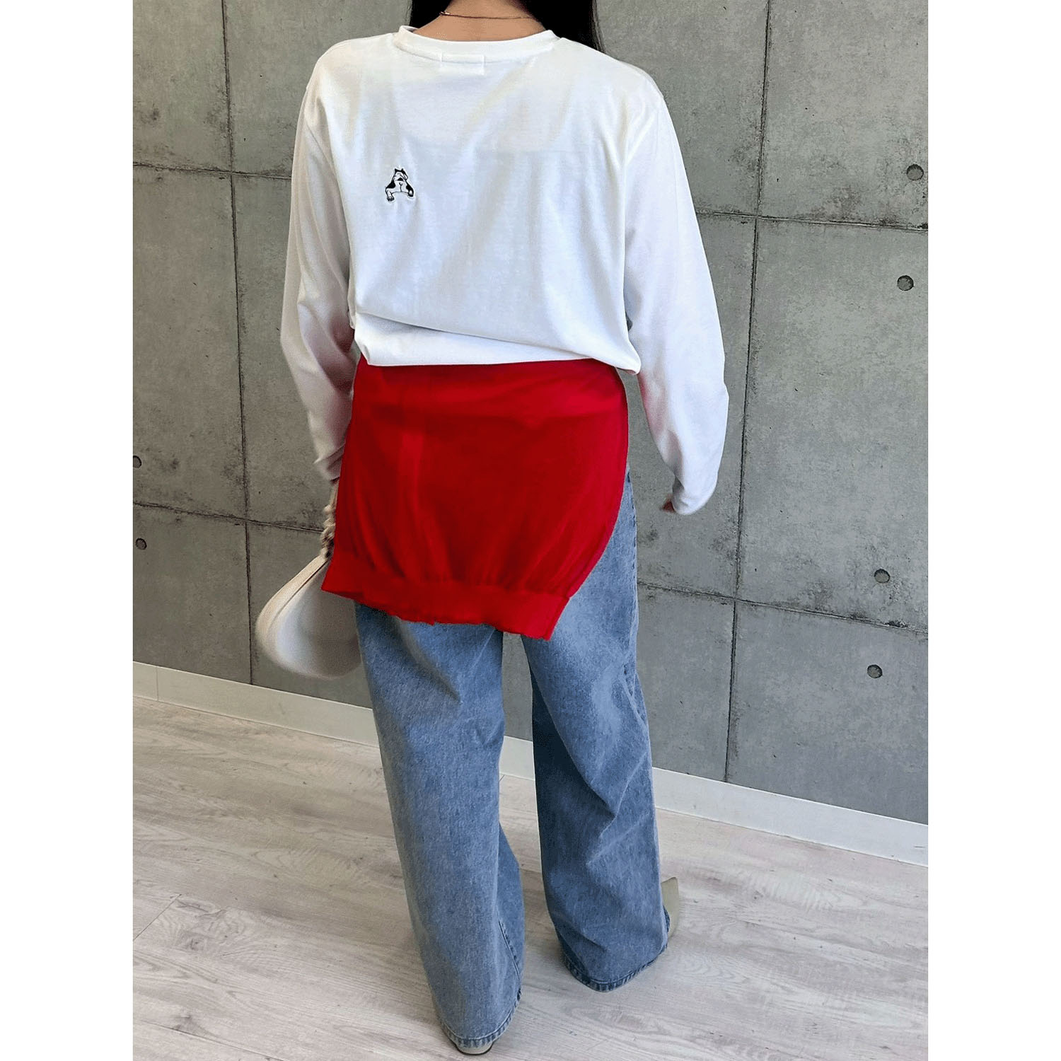 ROSIEE 前後フレンチブルドッグワッペン風刺繍ロンT - 画像9