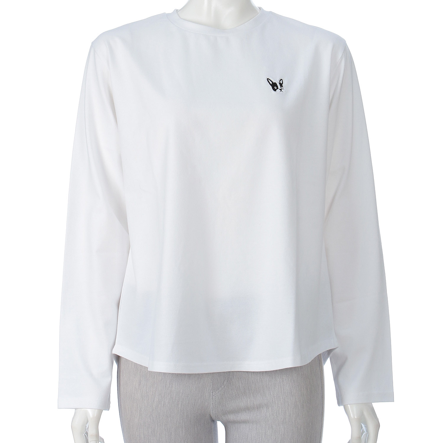 ROSIEE 前後フレンチブルドッグワッペン風刺繍ロンT - 画像10