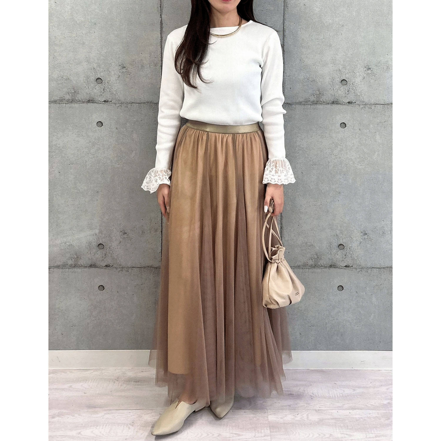 ROSIEE 袖レースリブニット - 画像11