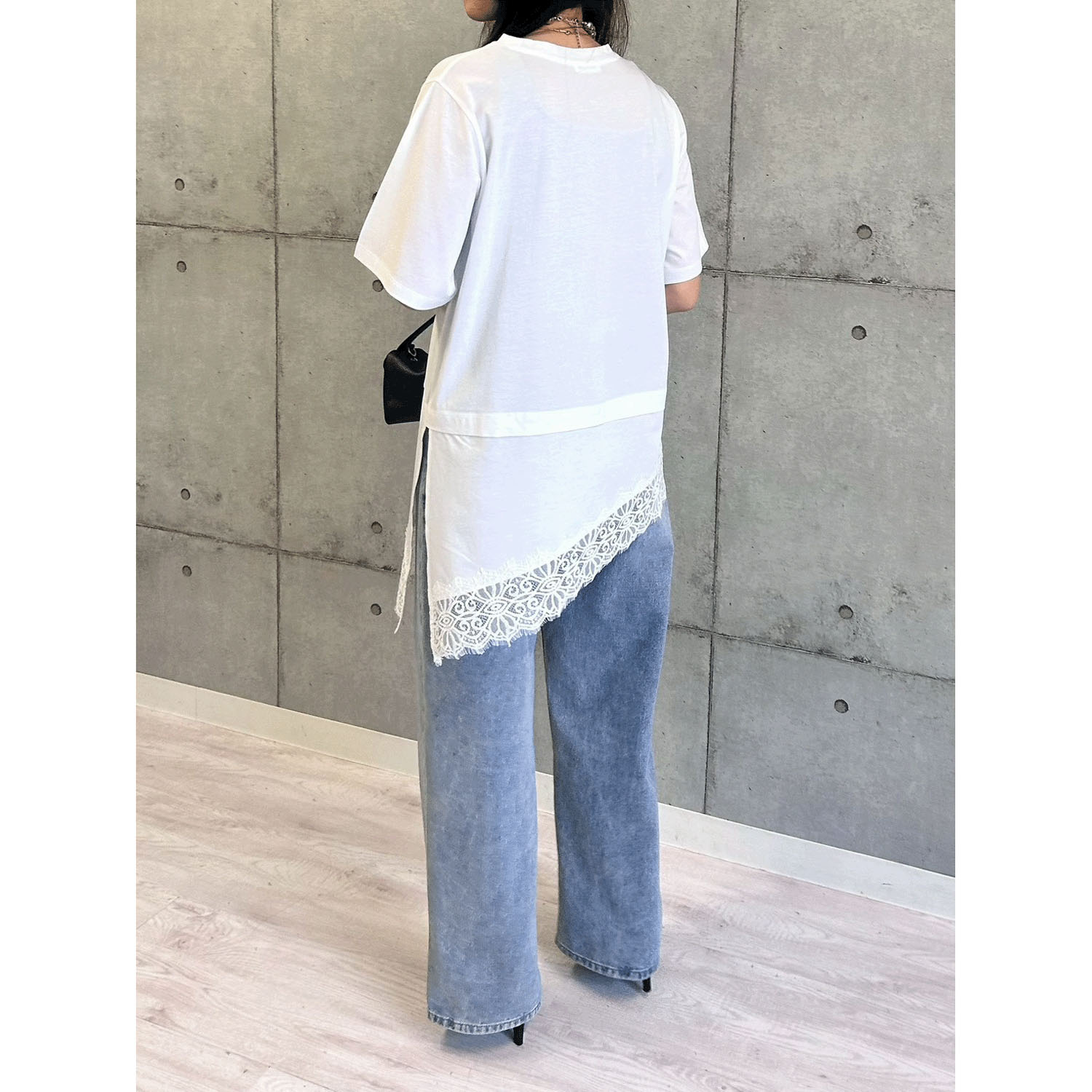 ROSIEE 裾レースアシメデザインTOPS - 画像12