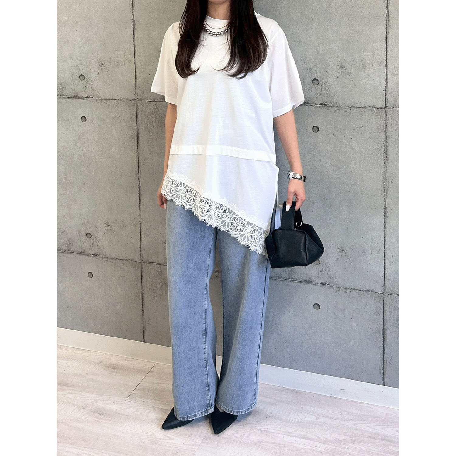 ROSIEE 裾レースアシメデザインTOPS - 画像8