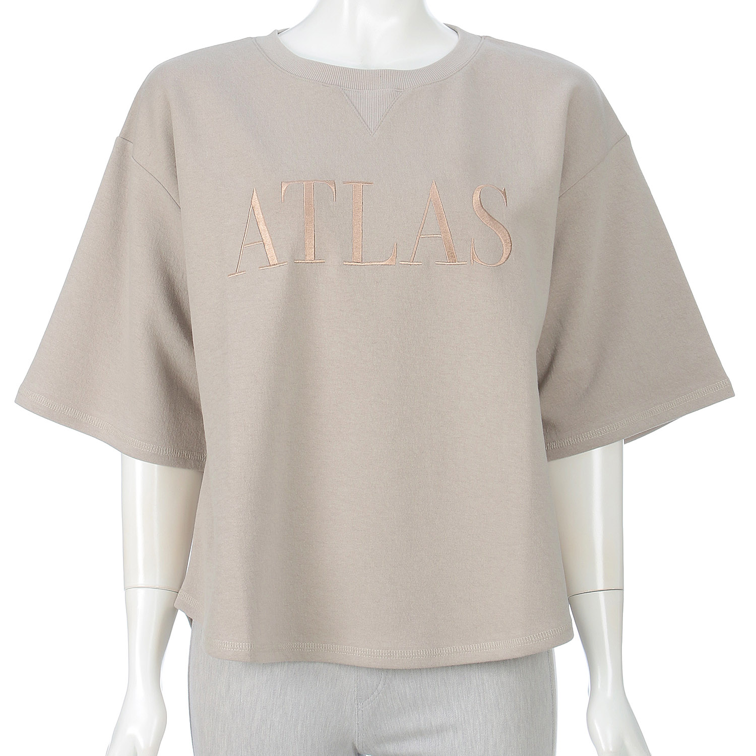 ROSIEE ロゴ刺繍5分袖トップス - 画像18