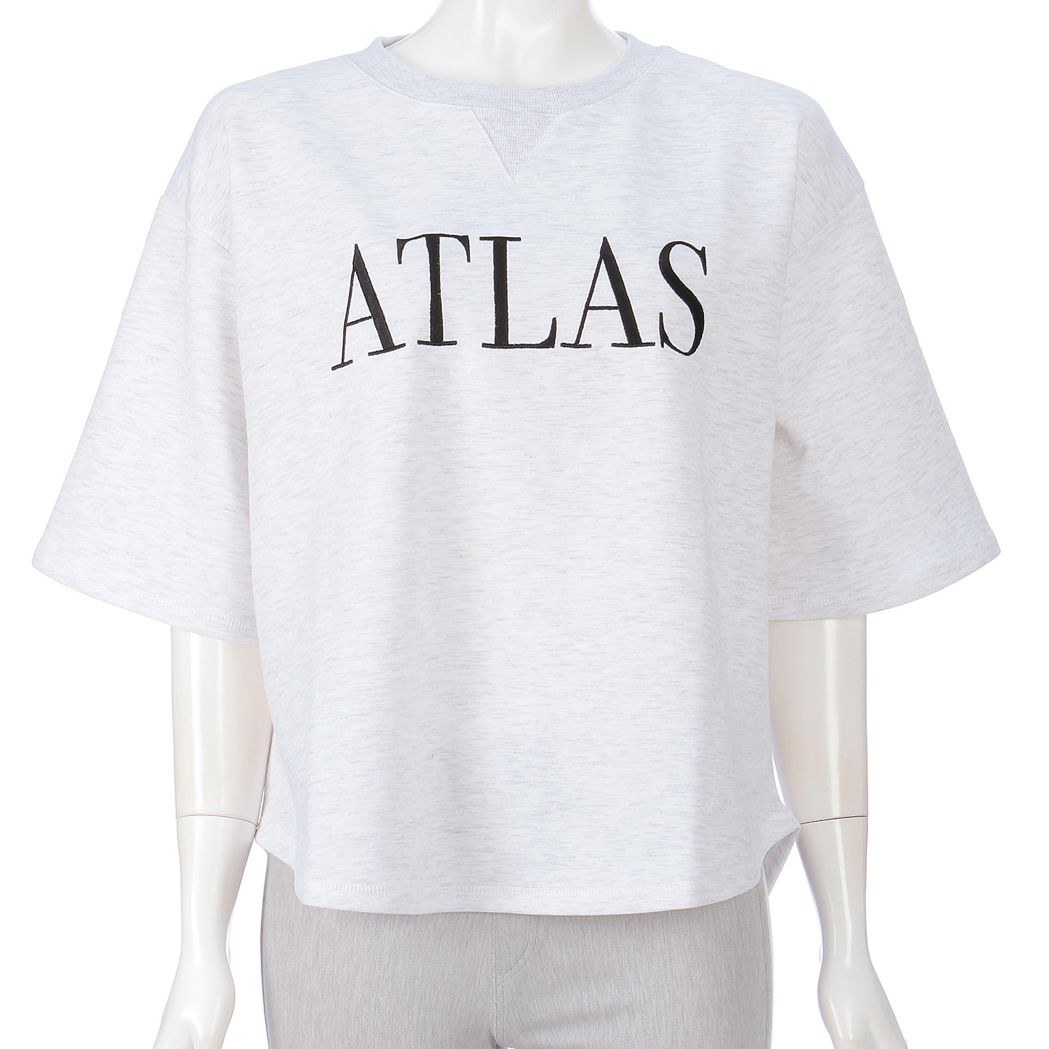 ROSIEE ロゴ刺繍5分袖トップス - 画像5