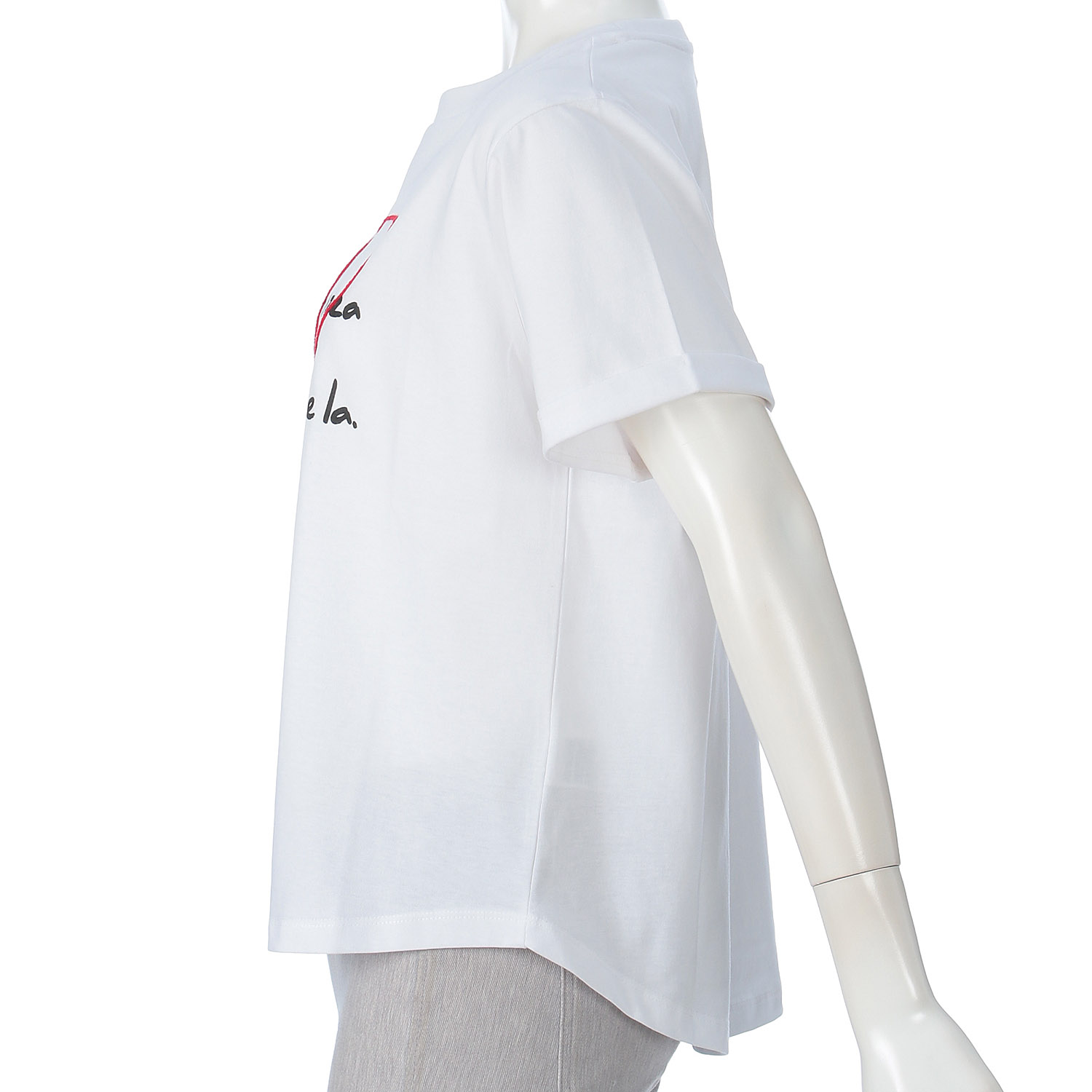 ROSIEE ハート刺繍×手書き風ロゴプリントTシャツ - 画像17