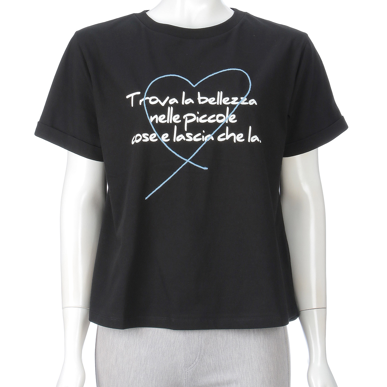 ROSIEE ハート刺繍×手書き風ロゴプリントTシャツ - 画像27