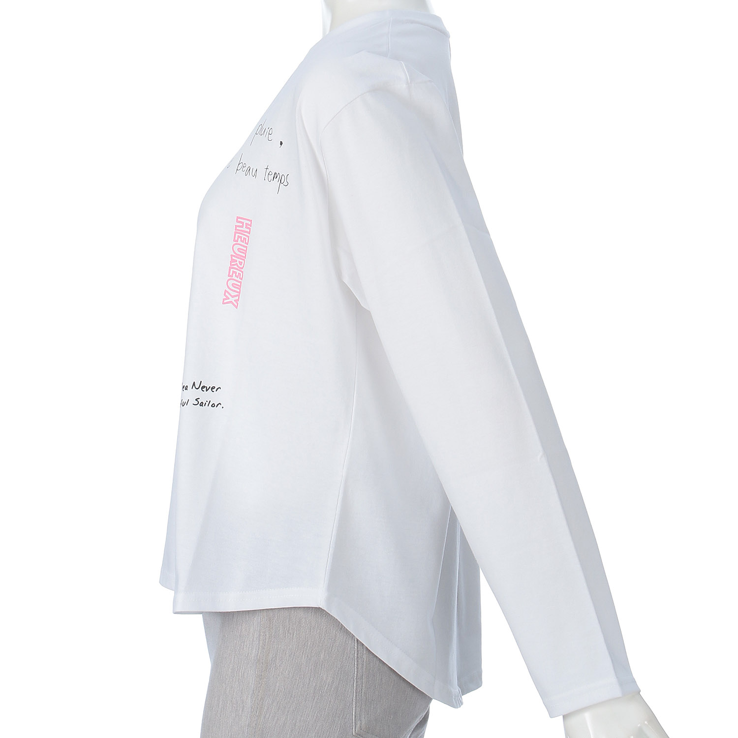 ROSIEE レタリングプリントロングTシャツ - 画像11