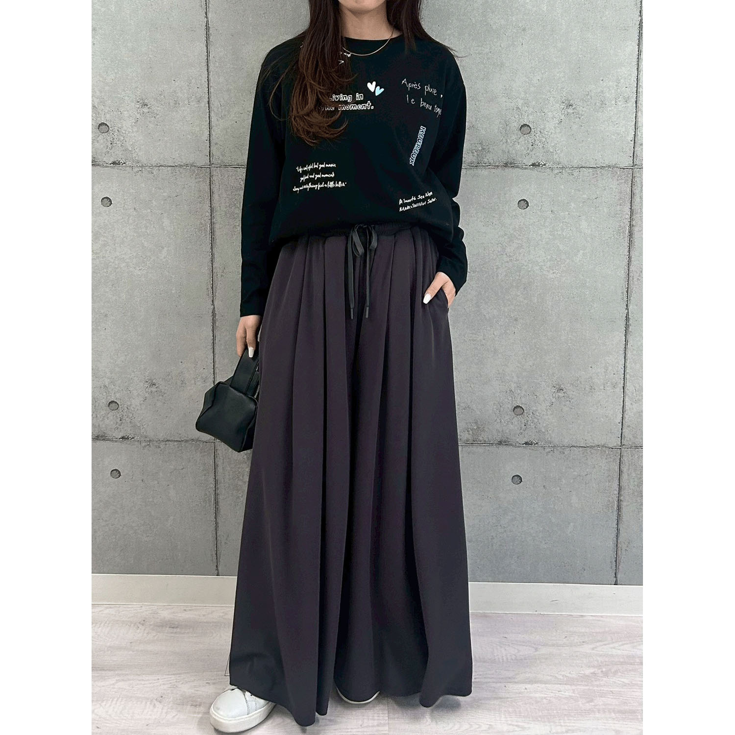 ROSIEE レタリングプリントロングTシャツ - 画像19