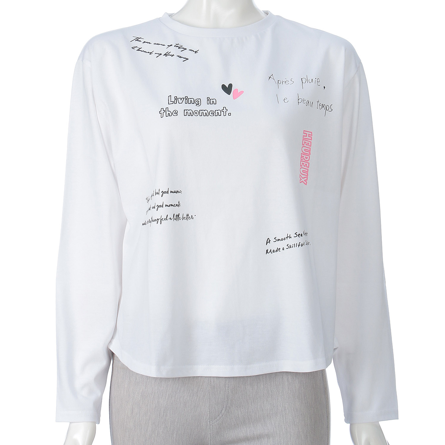 ROSIEE レタリングプリントロングTシャツ - 画像10