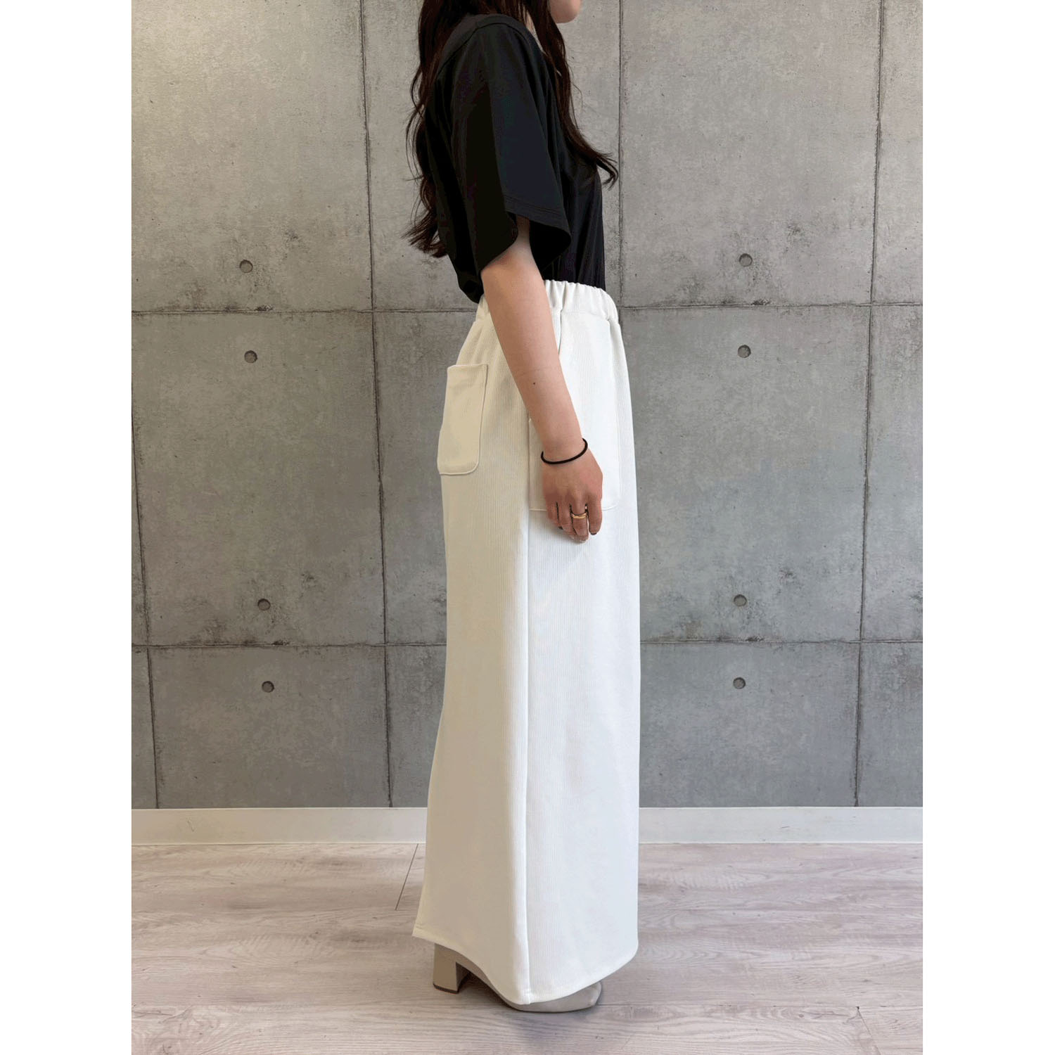 ROSIEE ソフトな風合いリブスカート - 画像12