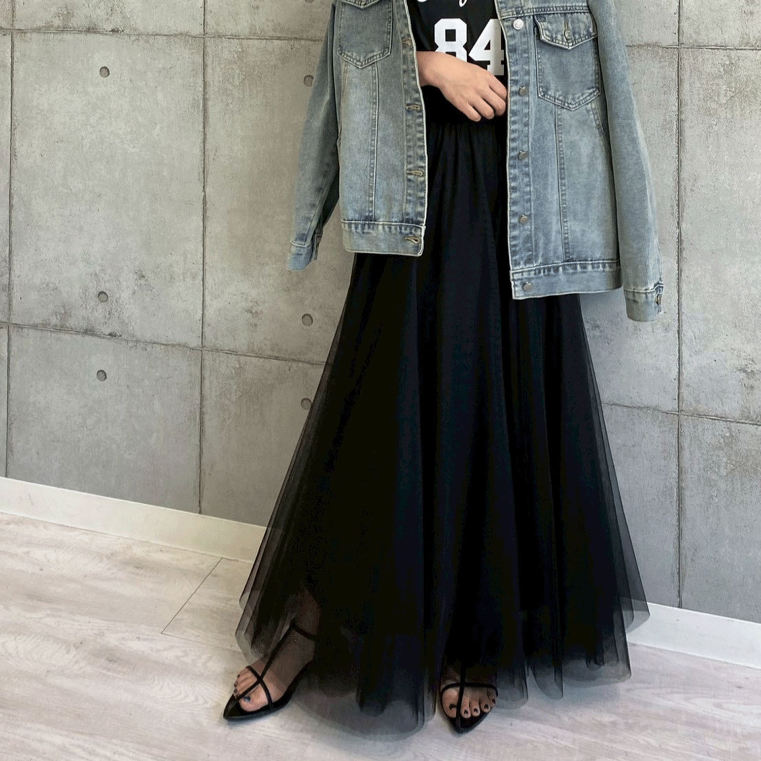 ROSIEE チュールフレアスカート