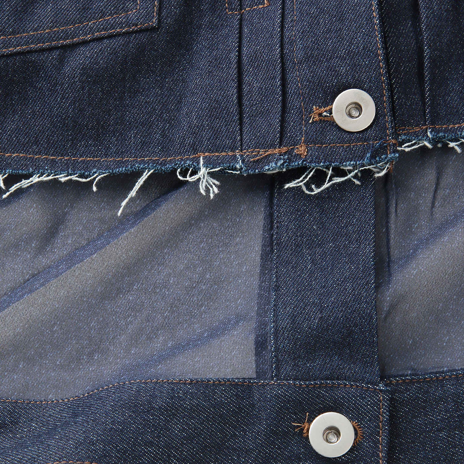 SEVEN SENSE レイヤードヘムシアーデニムジャケット - 画像8