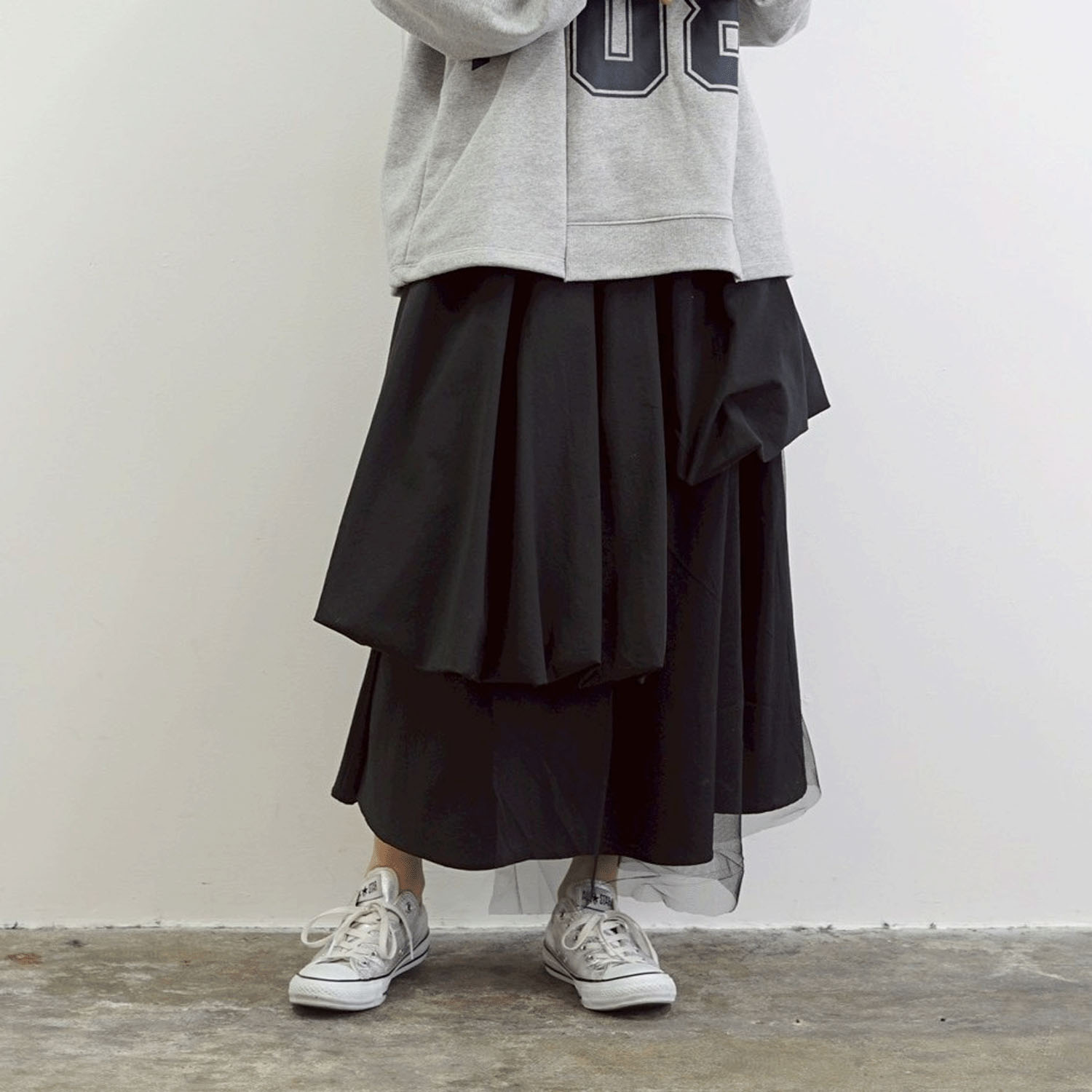 SEVEN SENSE アシメチュール重ねスカート