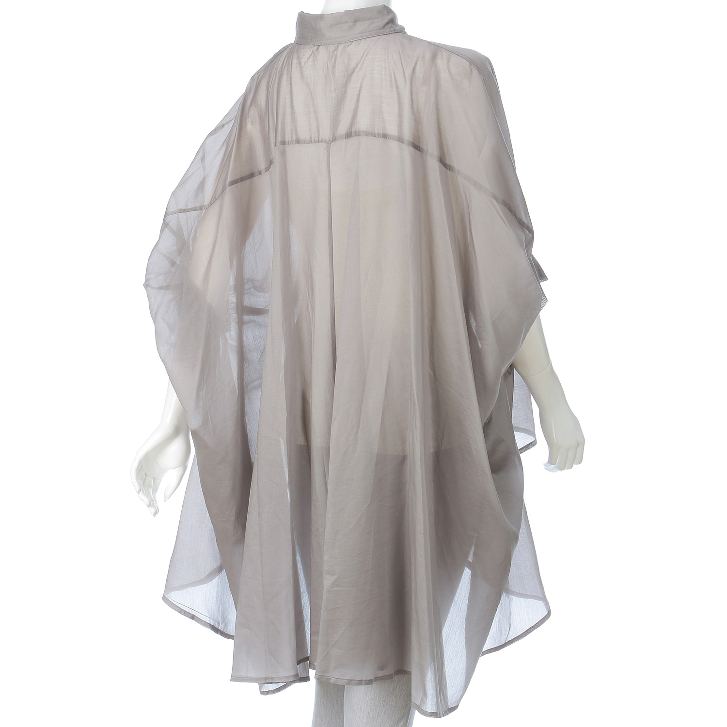 洗えるシルク バックロングシャツ - 画像3