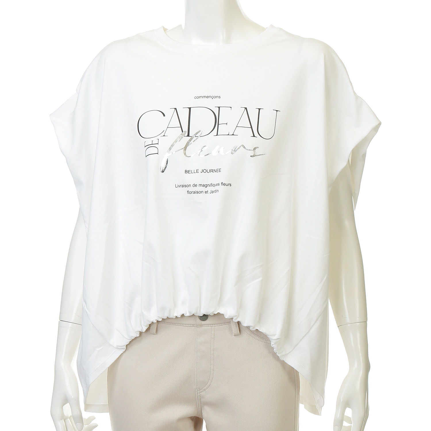 LHELBIE ドロストボックスロゴTシャツ - 画像2