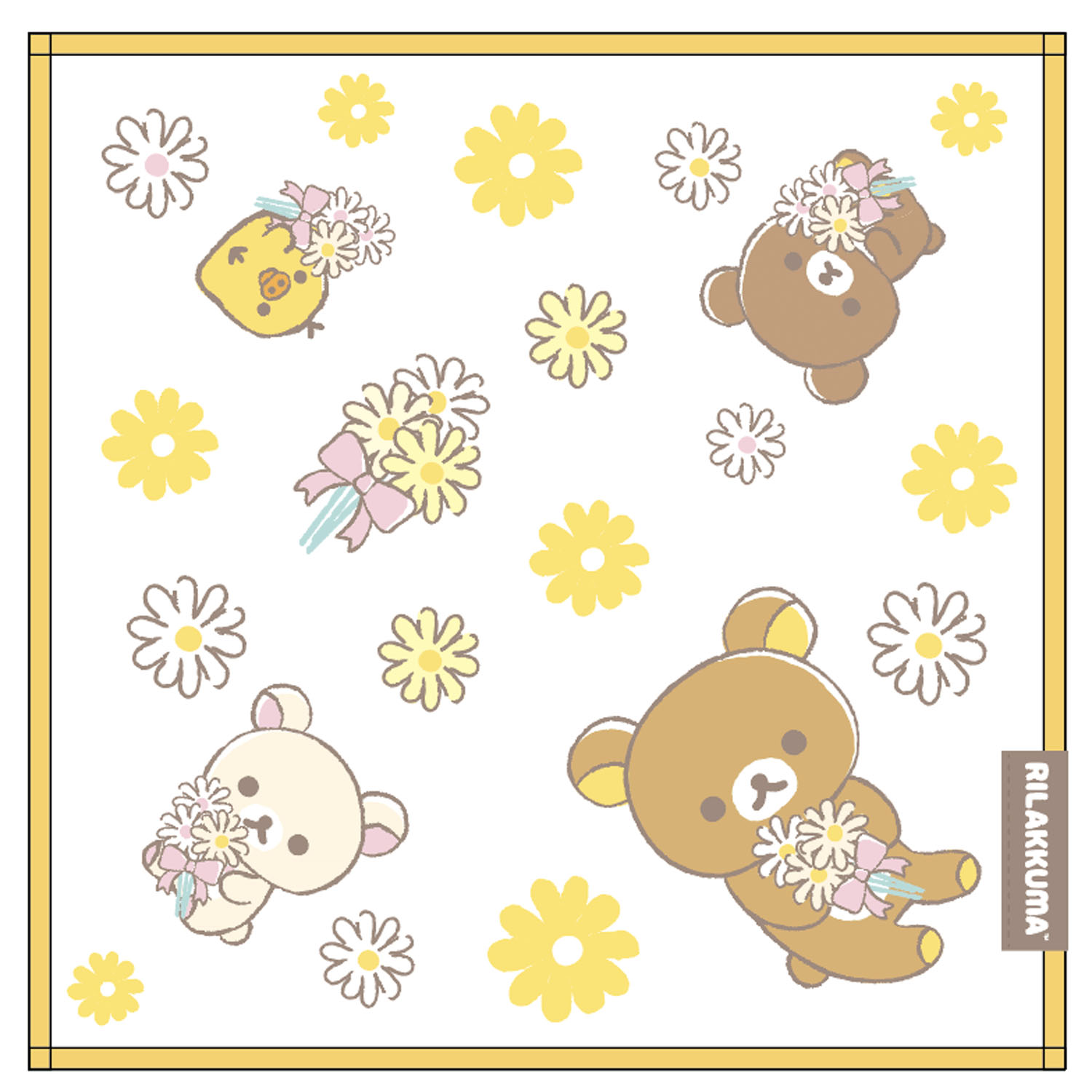 リラックマ  ミニタオル 「リラノワフラワー」 - 画像1