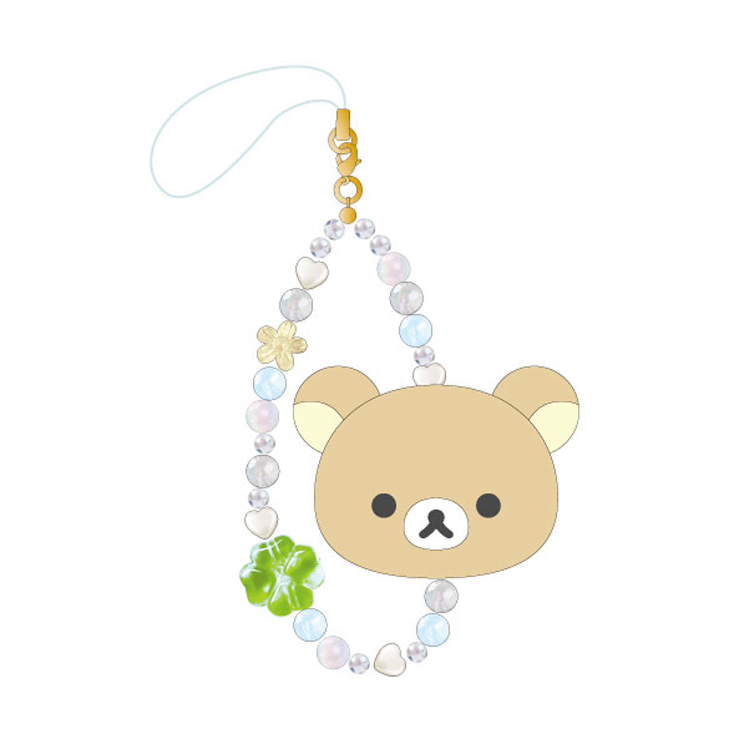 リラックマ フェイスマスコットストラップ - 画像1