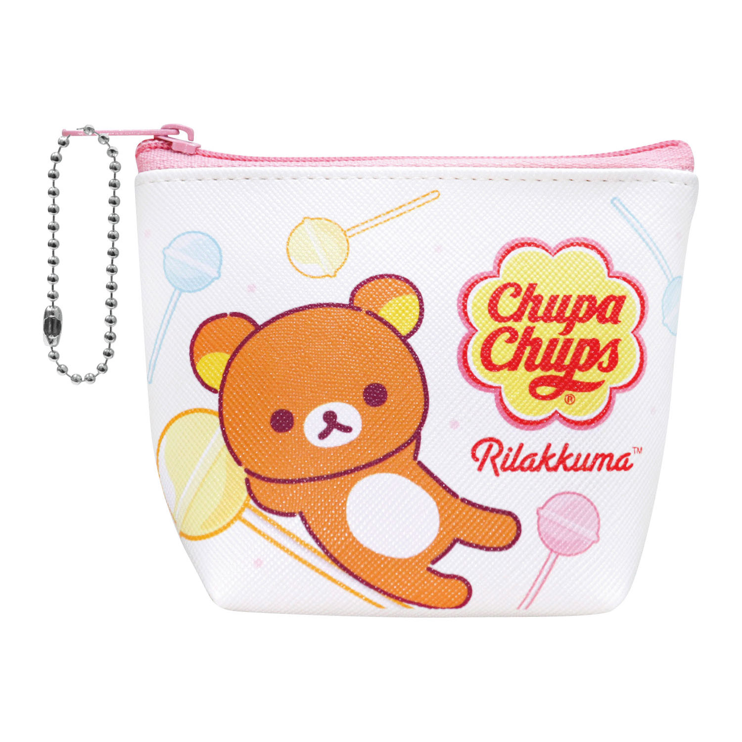 チュッパチャプスXリラックマ ミニポーチ イエロー - 画像1