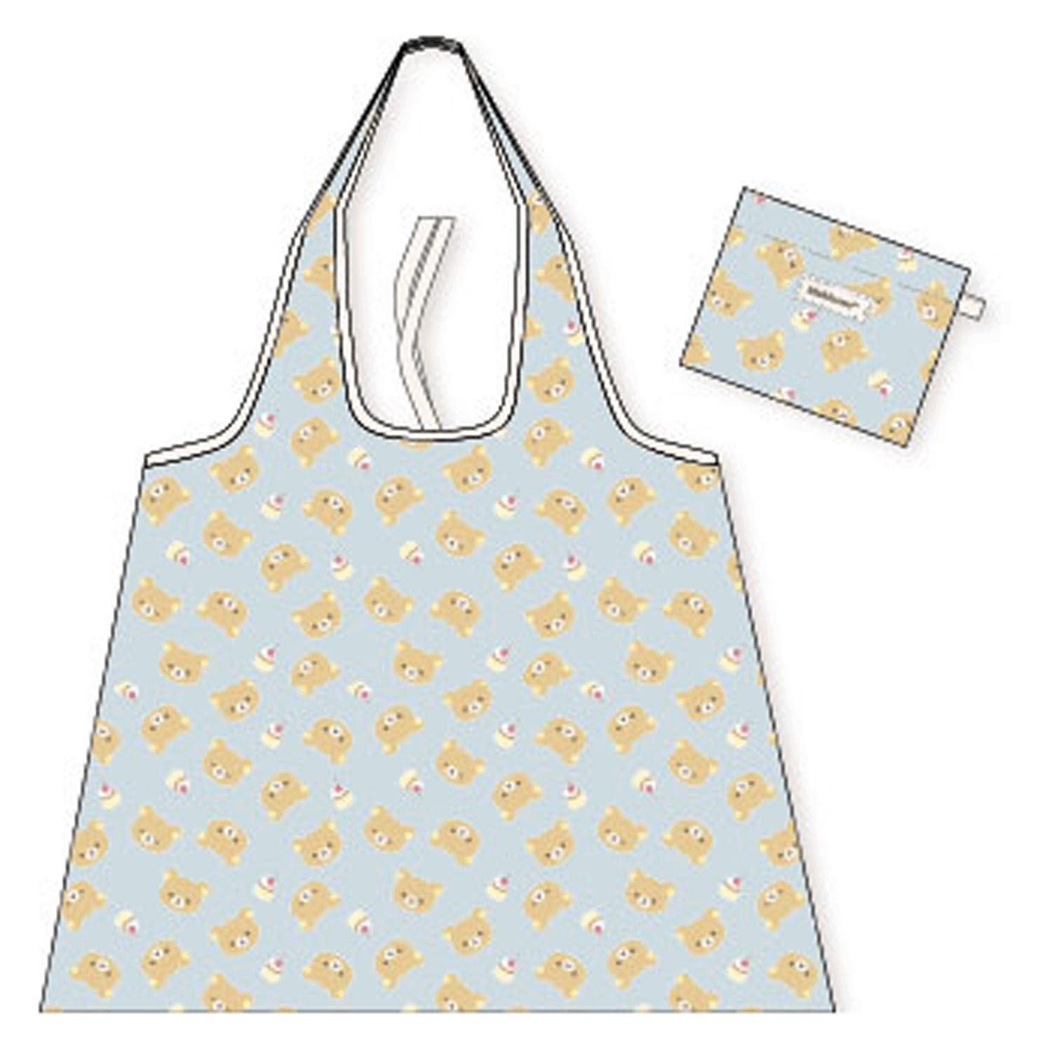 リラックマ 大きめショッピングバッグ リラックマフェイス - 画像1