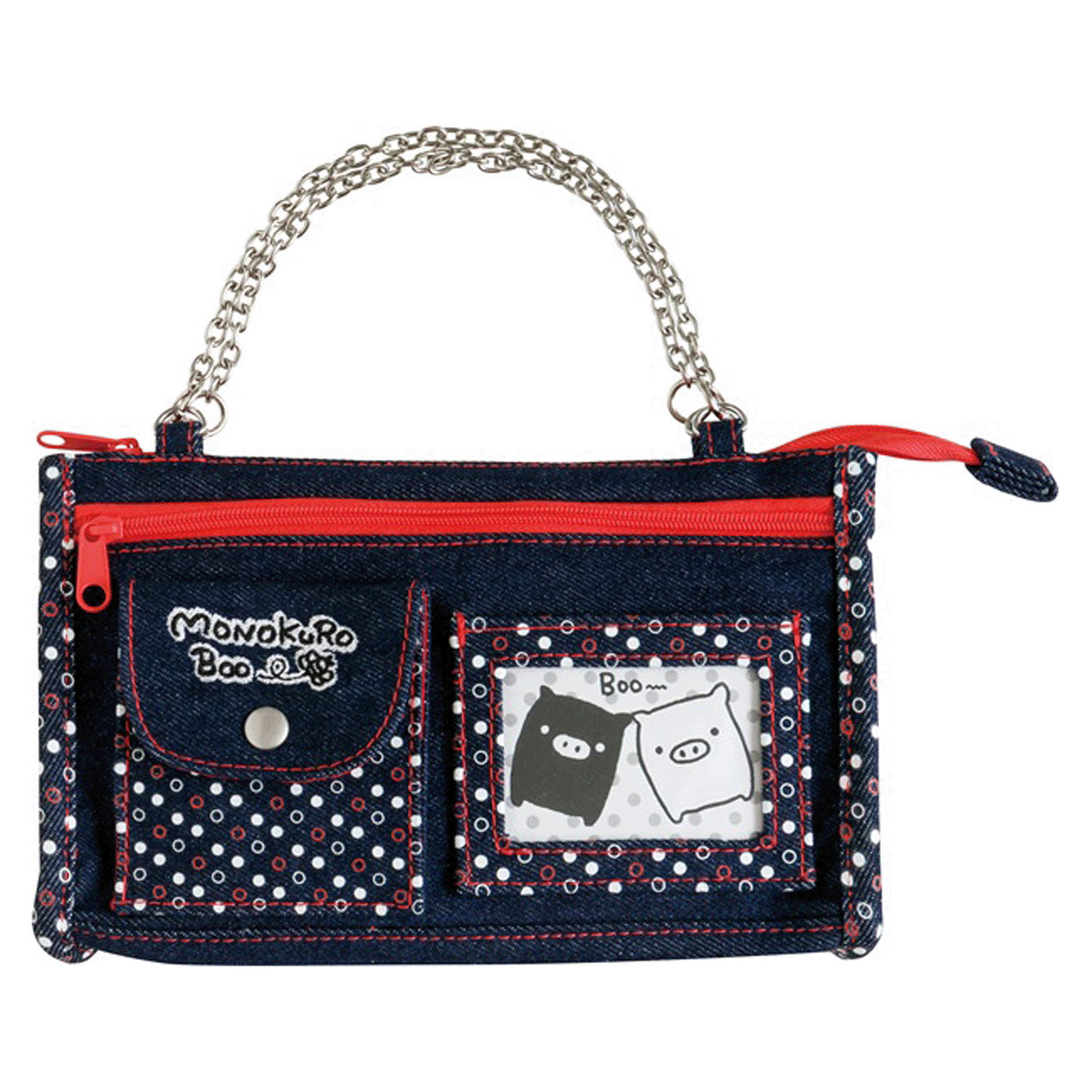 サンエックス サンエックスユニバース チェーン付ポーチ モノクロブー