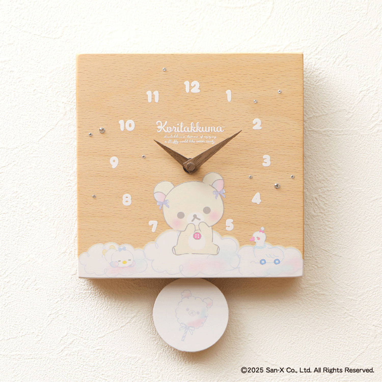 リラックマ 掛け・置き時計 わたあめ - 画像1