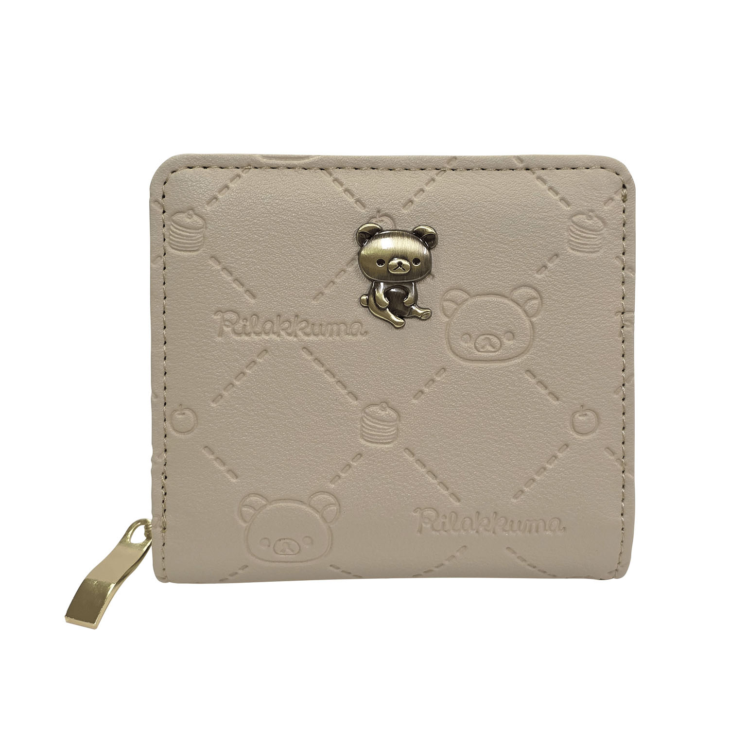 リラックマ ラウンド札入れ ベージュ - 画像1