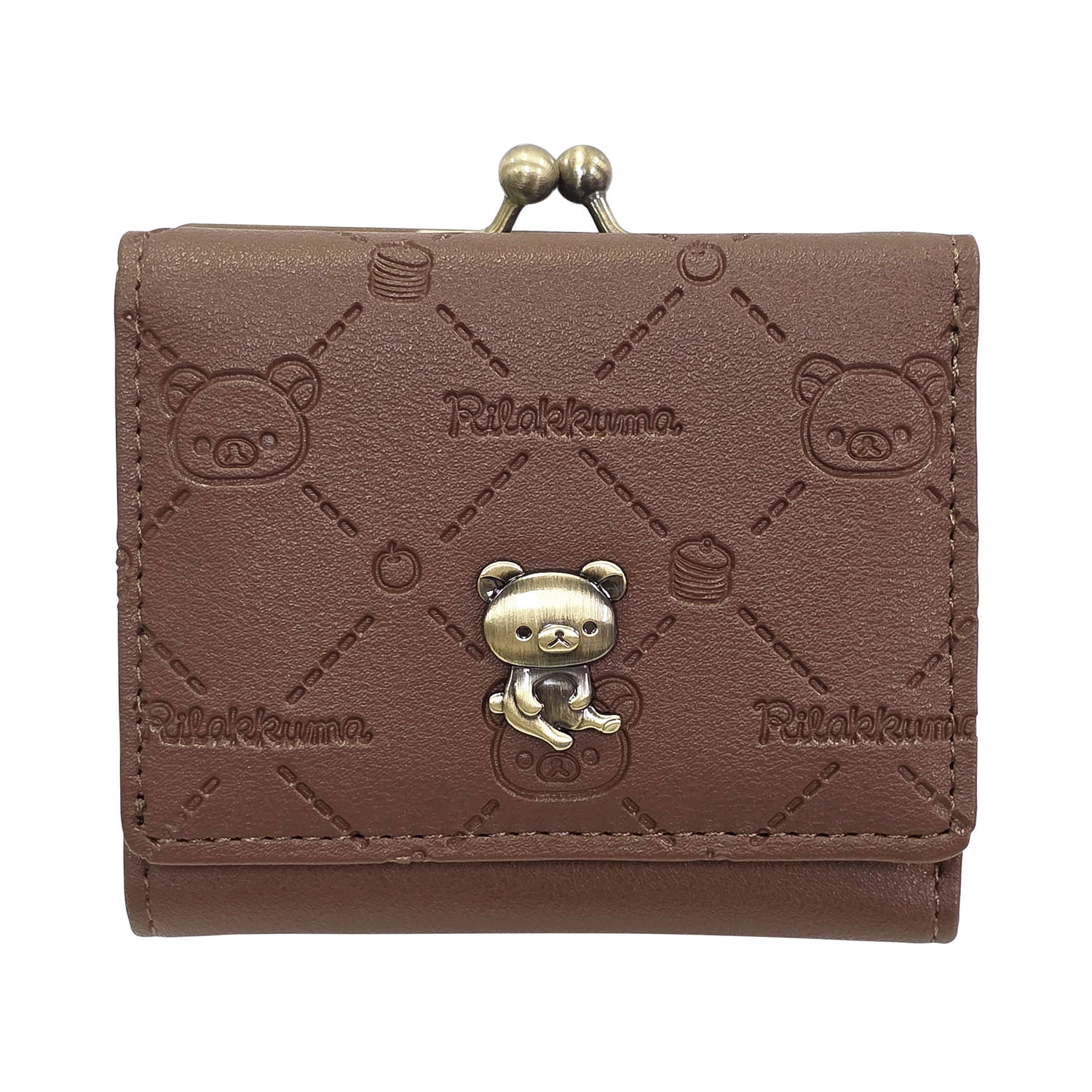 リラックマ 口金ミニ財布 ブラウン
