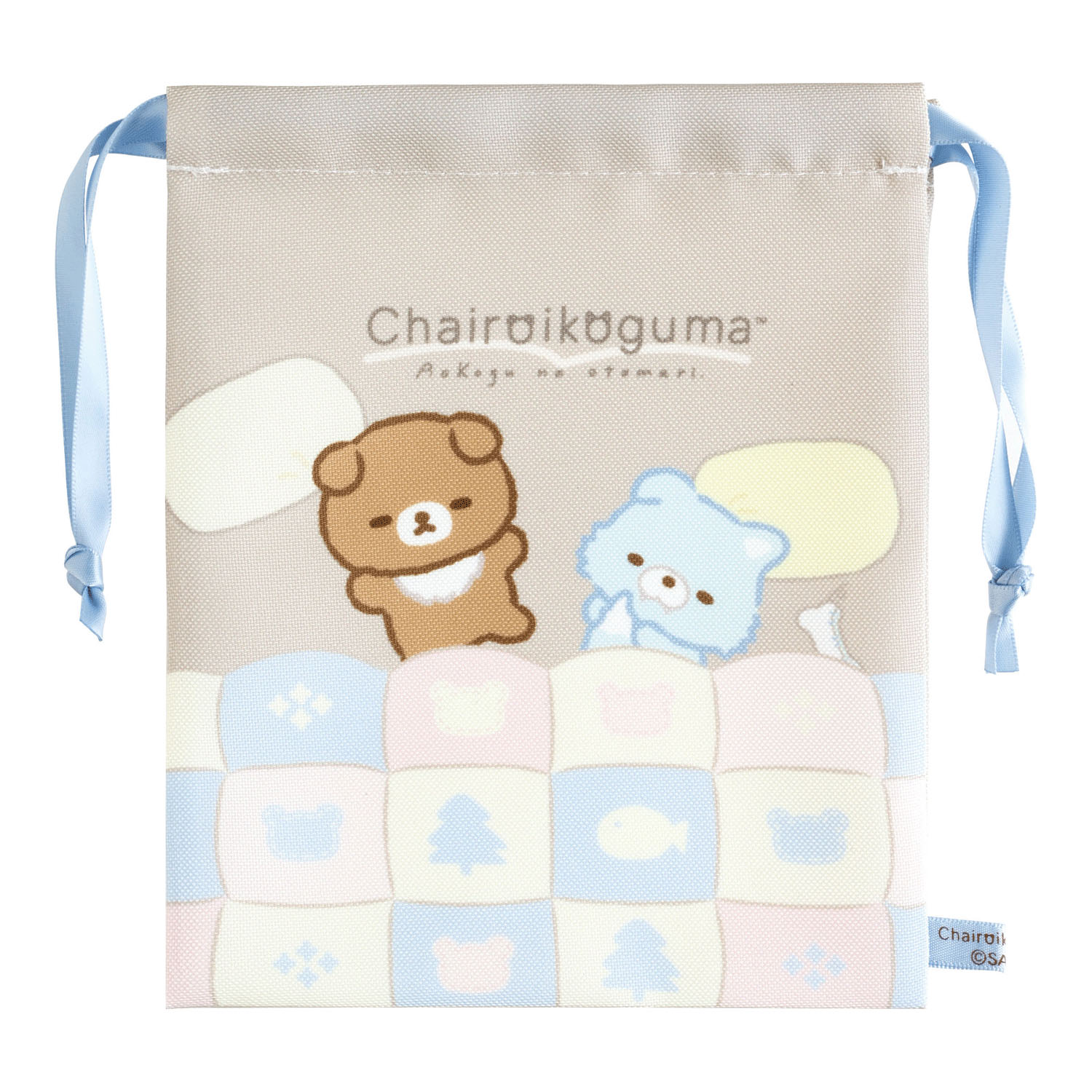リラックマ 巾着 「アオコグのおとまり」 - 画像1