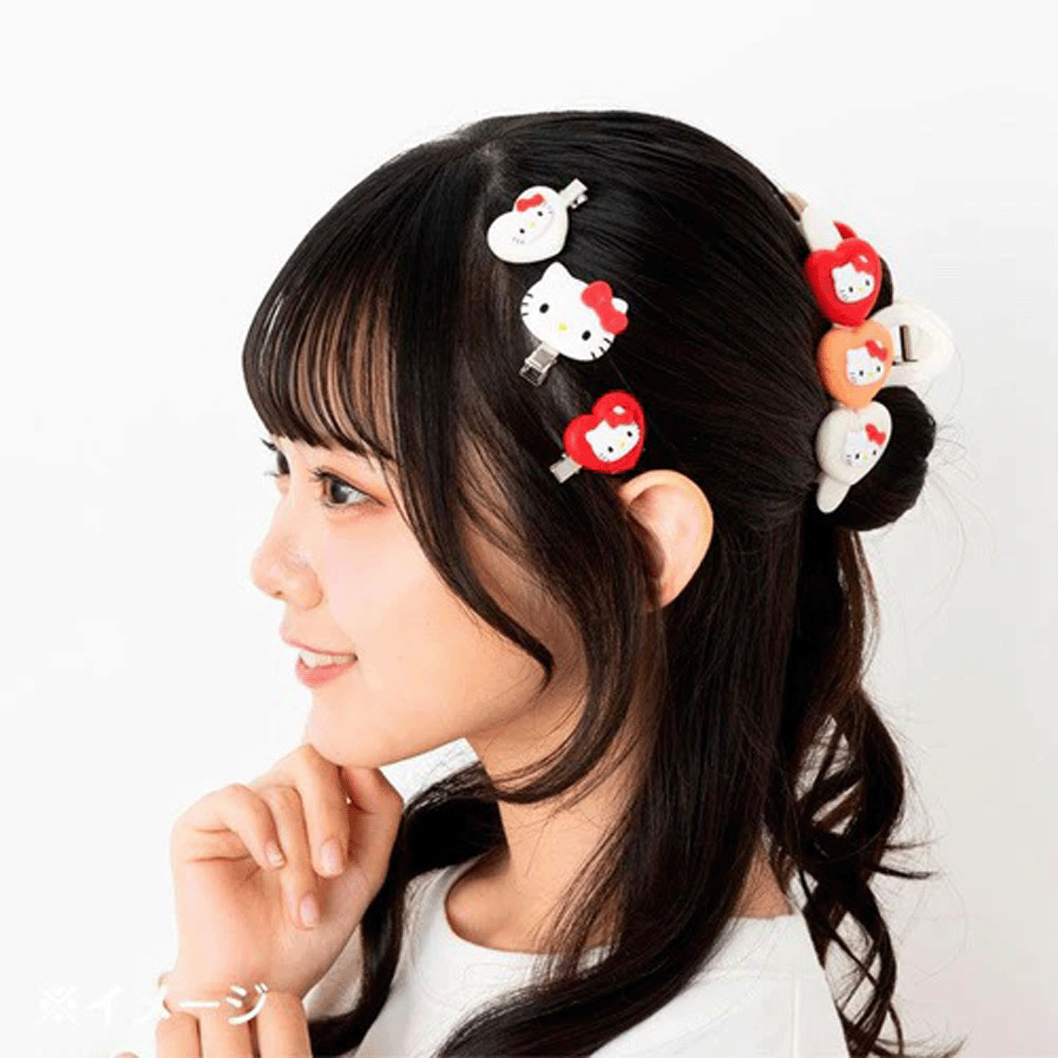 クロミ ミニヘアクリップ4個セット ハート - 画像6