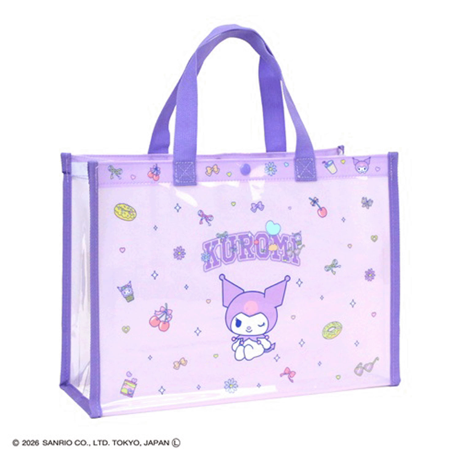 サンリオ クロミ トート型ビーチバッグ パープル - 画像1