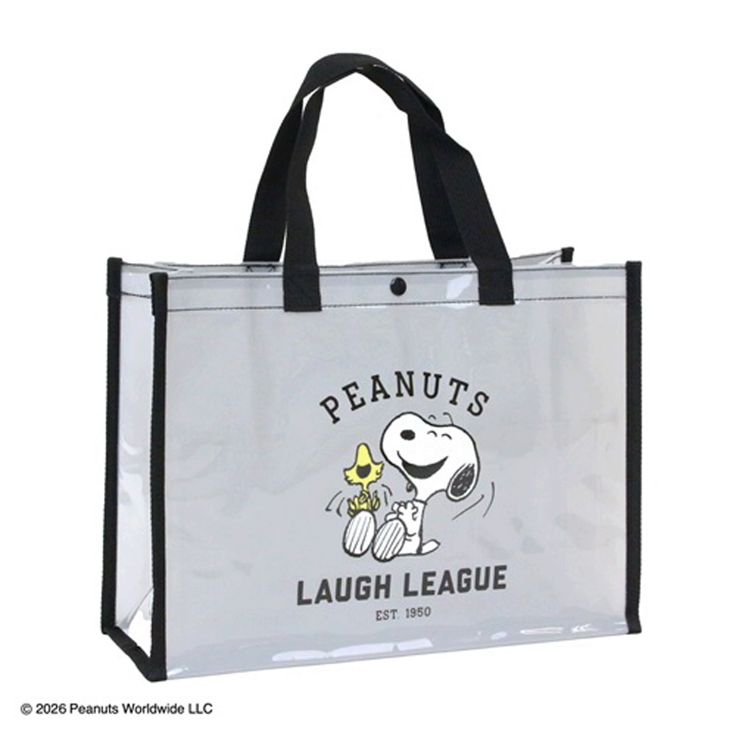 ピーナッツ スヌーピー トート型ビーチバッグ グレー - 画像1