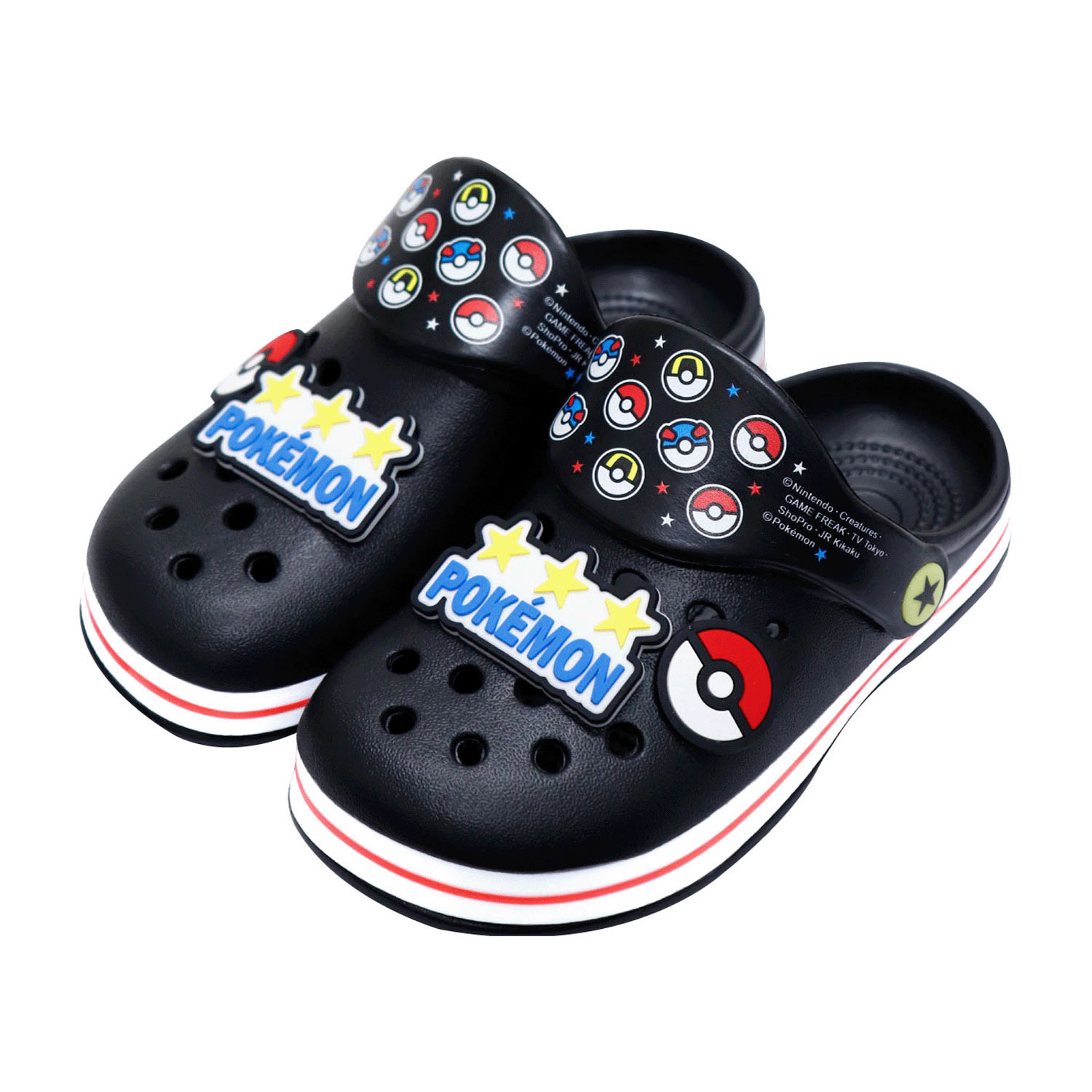 EVAサンダル ポケットモンスター 2025 モンスターボール BK（ブラック）  大人用サイズ24cm - 画像1