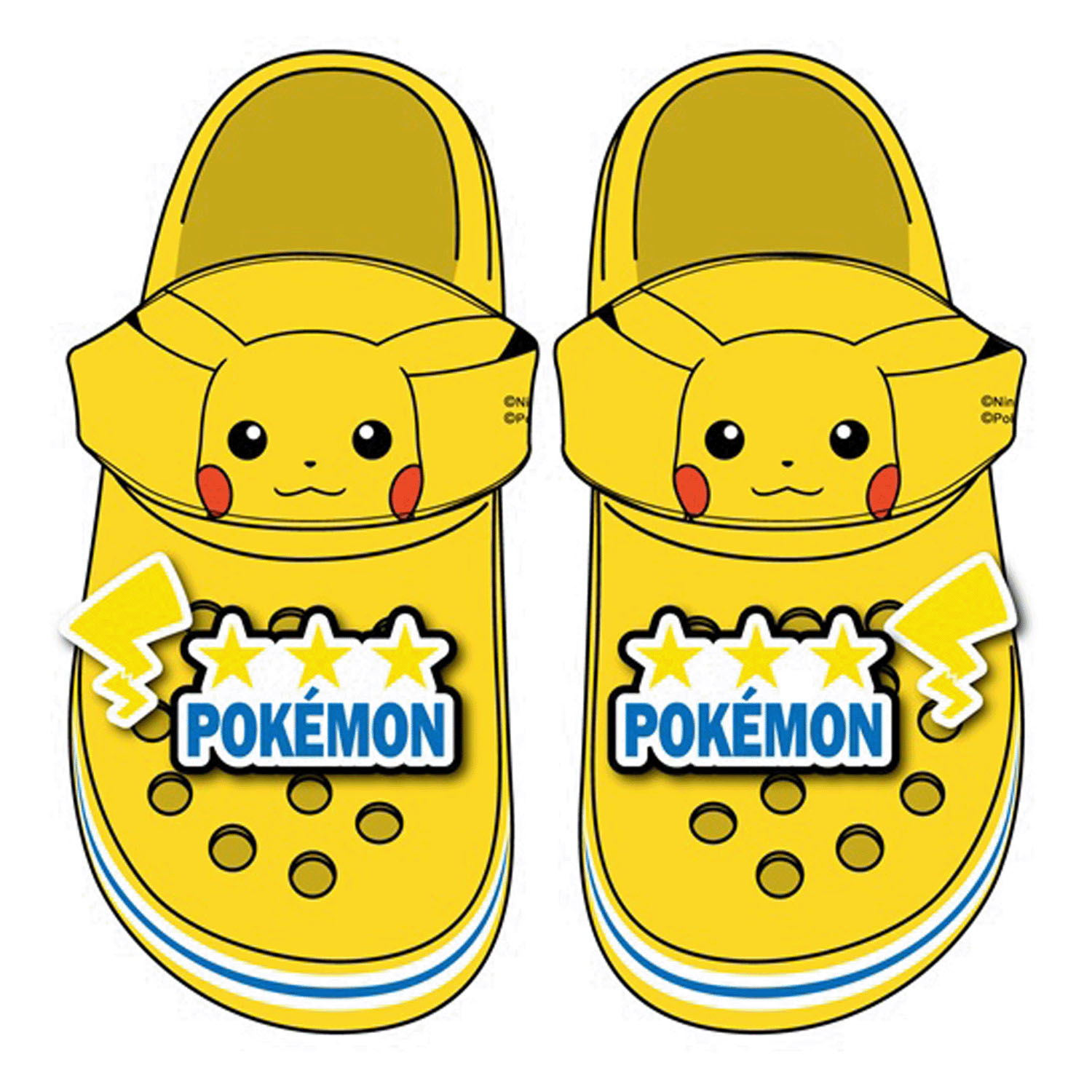 ポケットモンスター 大人用サンダル ピカチュウ ロゴ  24cm - 画像1