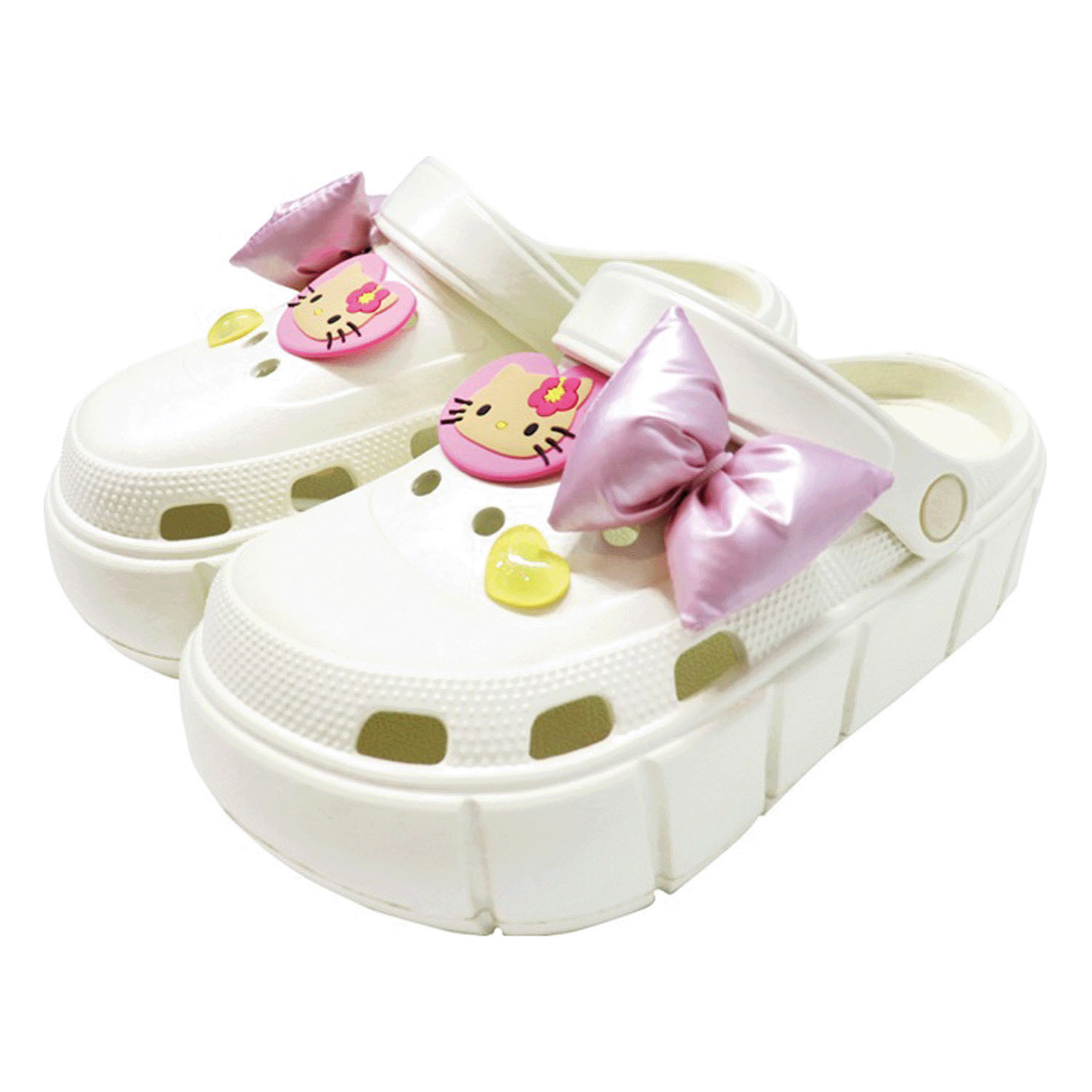 サンリオ ハローキティ 厚底サンダル ホワイト 24cm - 画像1