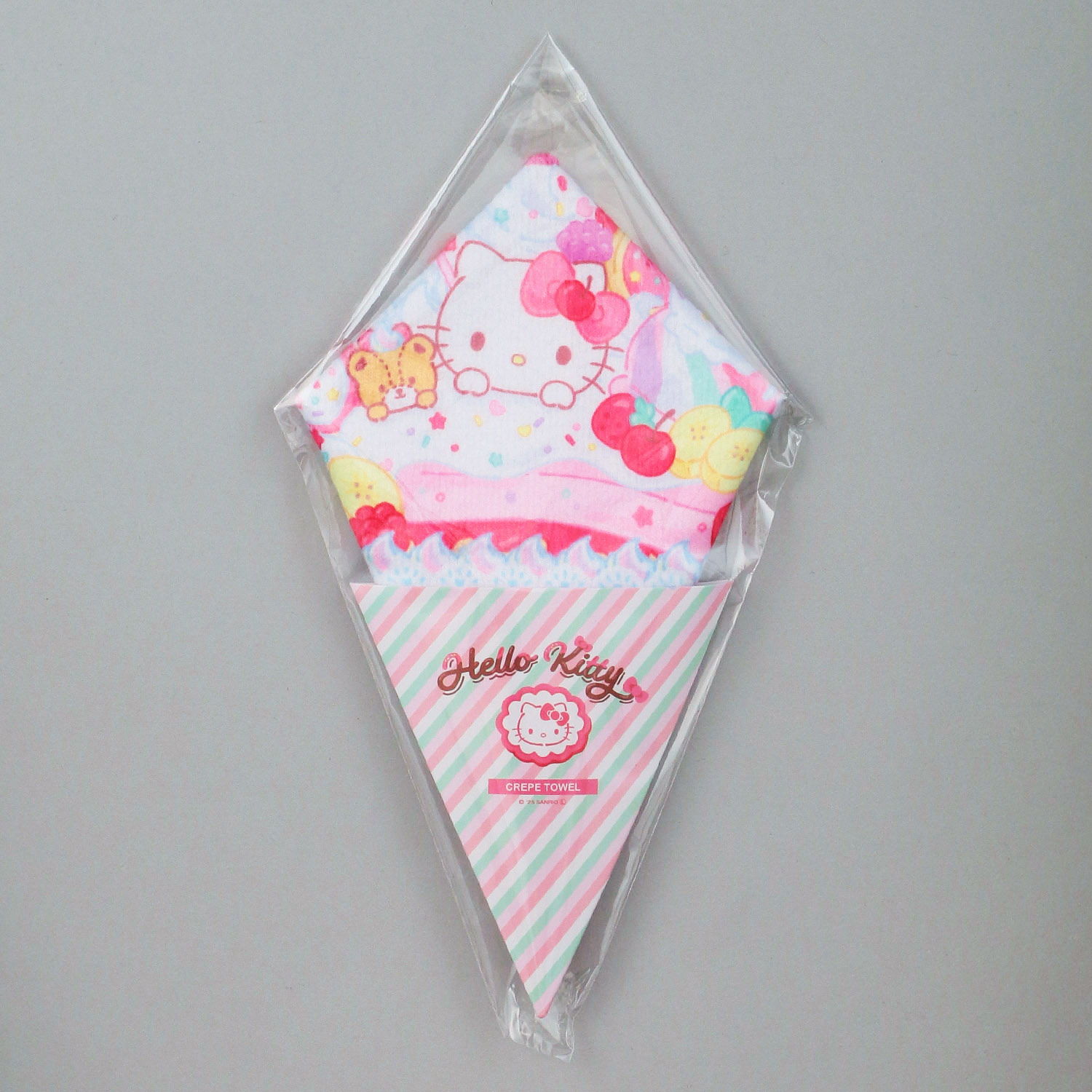 サンリオ ハローキティ タオルハンカチ クレープ柄 - 画像1