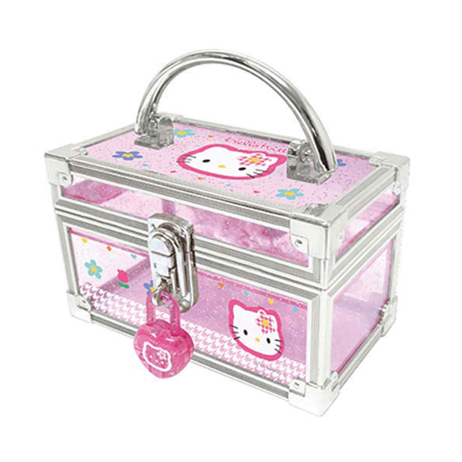 ハローキティ 鍵付きミニバニティケース カオハナ - 画像1