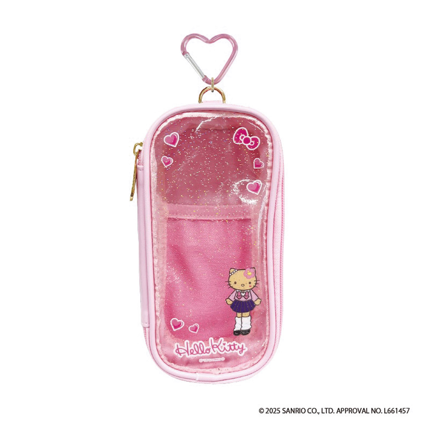 ハローキティ コスメポーチ（ピンク） - 画像1