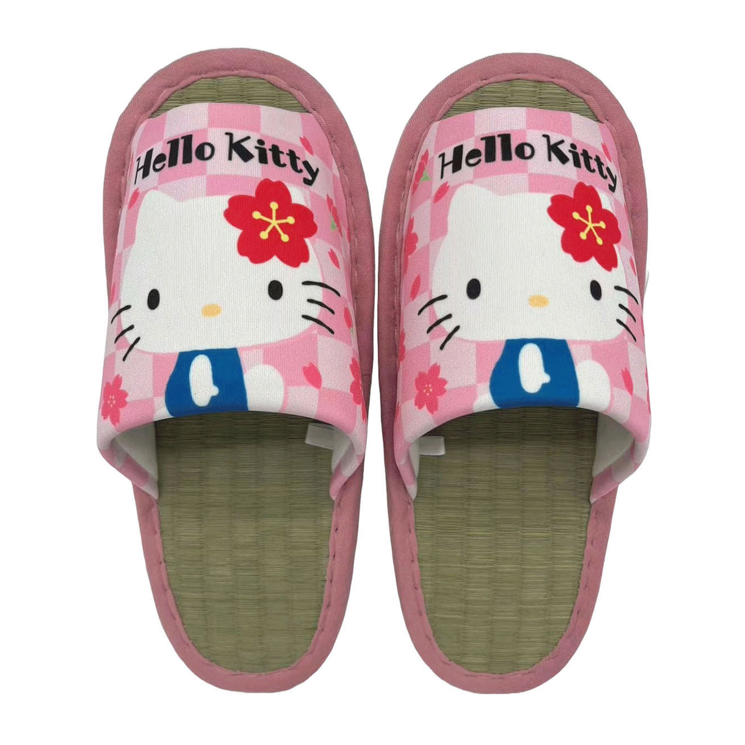 サンリオキャラクターズ たたみ外縫い ハローキティ ピンク - 画像1