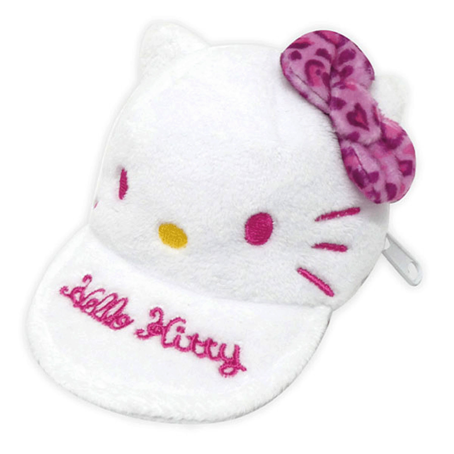 サンリオキャラクターズ ハローキティ 帽子型ポーチ ヒョウ柄 ピンク - 画像1