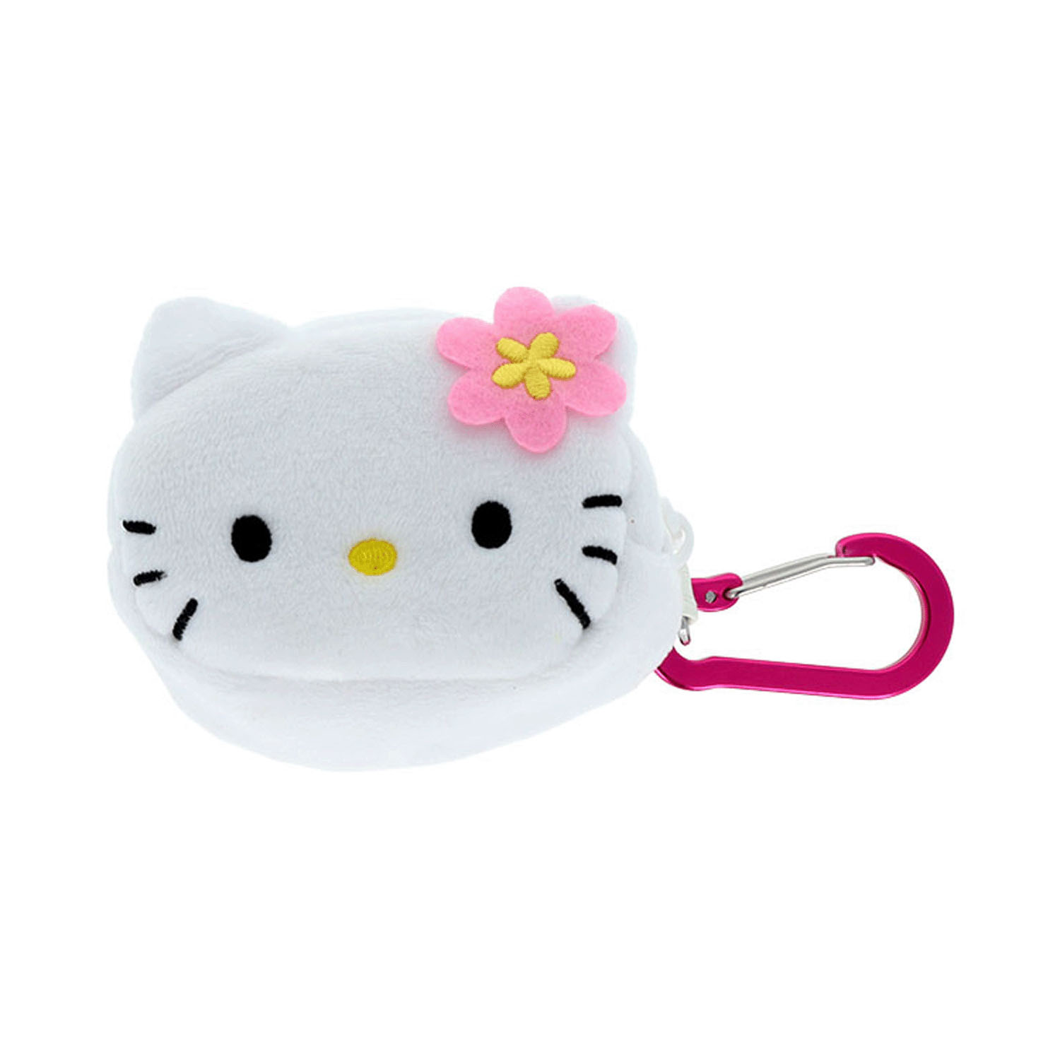 カラビナ付ふわミニポーチ New Life Collection  ハローキティ フラワー - 画像1