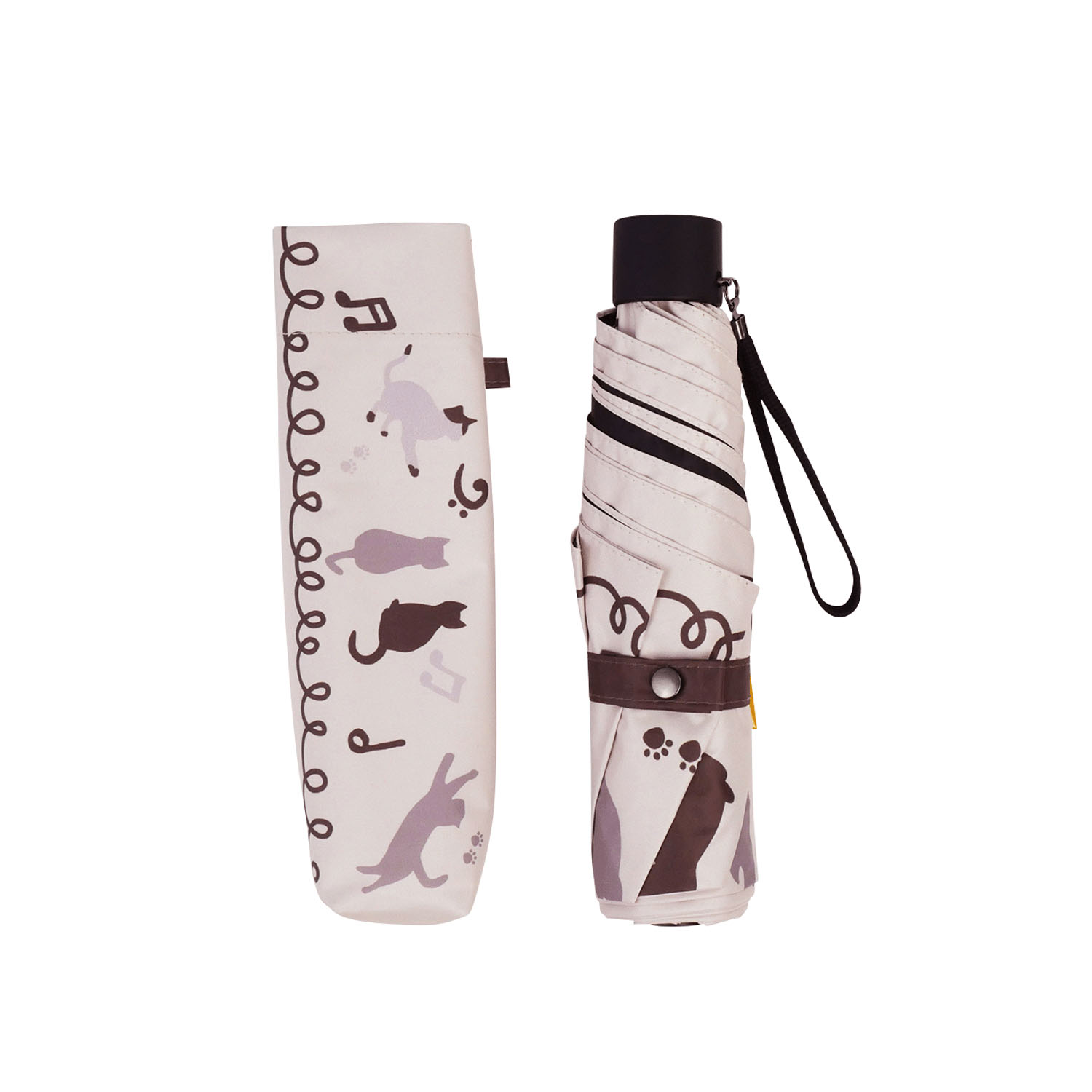 晴雨兼用折りたたみ傘 音符 - 画像3