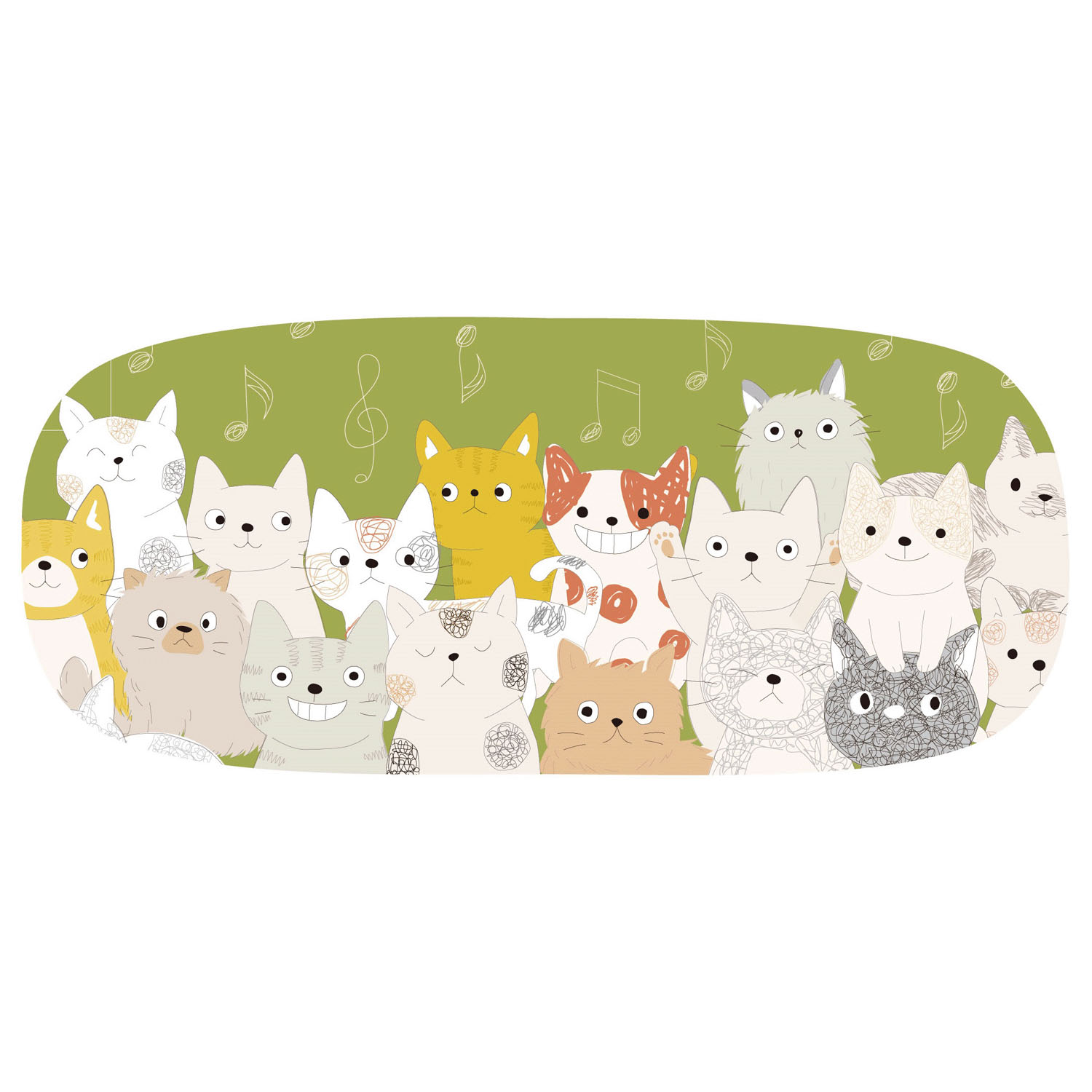 眼鏡ケース ねこ全身 - 画像1