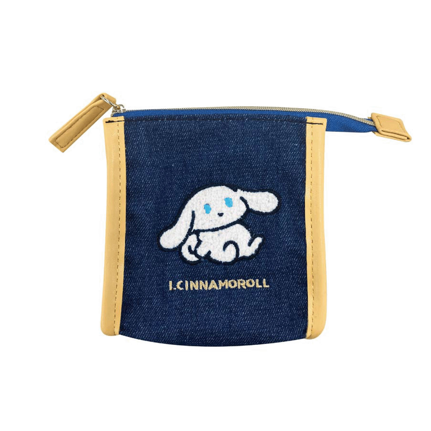 アイシナモロール  サガラ刺繍スクエアポーチ 座り - 画像1