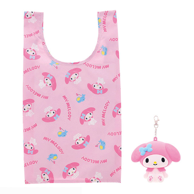 マイメロディ ポーチ付エコバッグ 「ソリッドマイメロ」 - 画像1